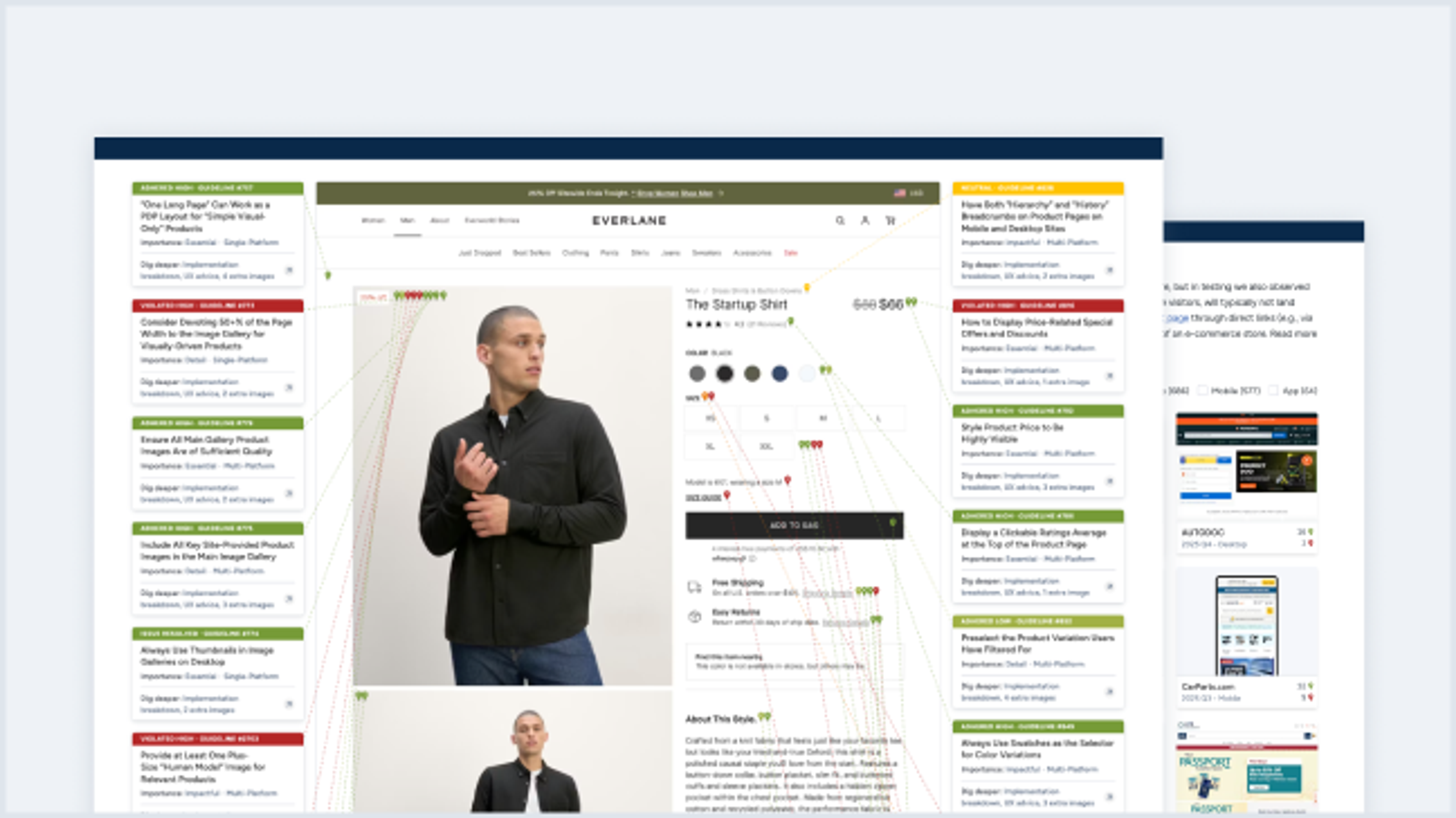 Shopify ecommerce product listing page UX example