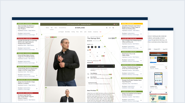 Shopify ecommerce product listing page UX example