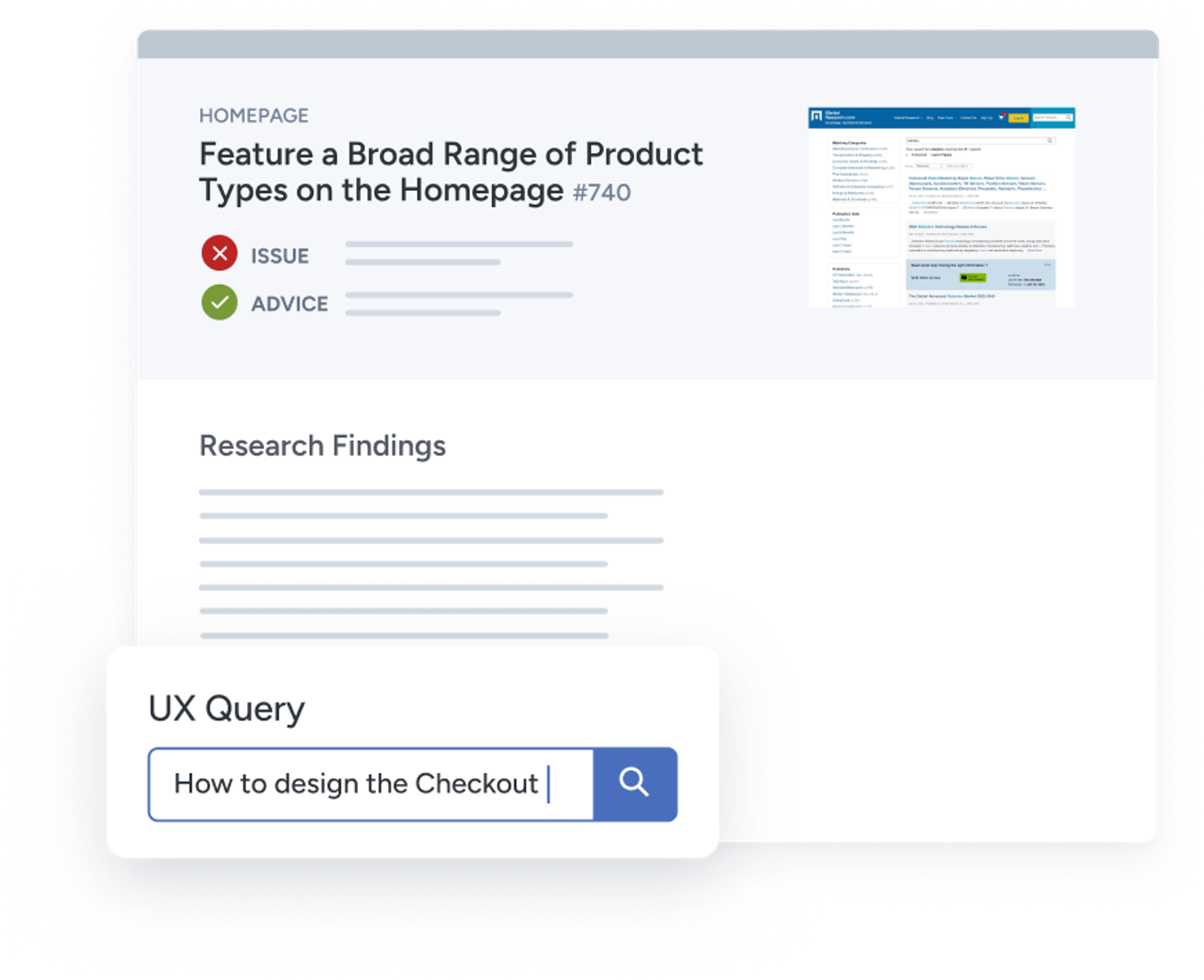 UX research data via ux query