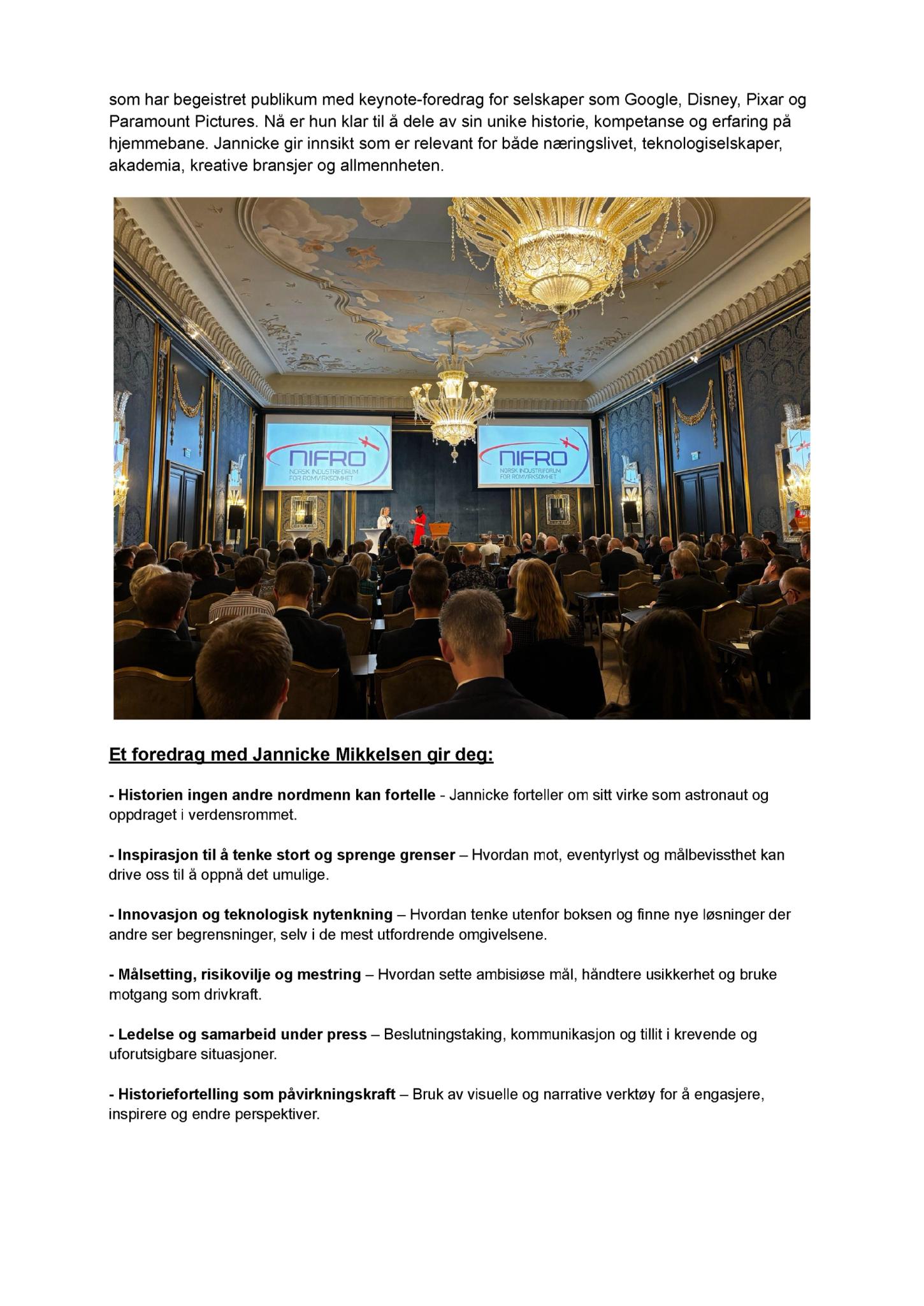 Jannicke Mikkelsen foredrag