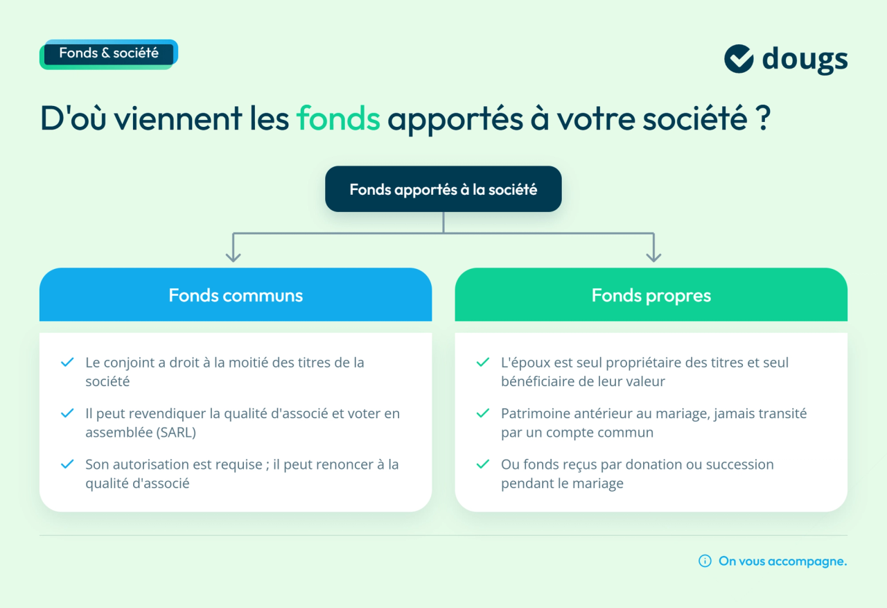 Infographie Fonds communs / fonds propres