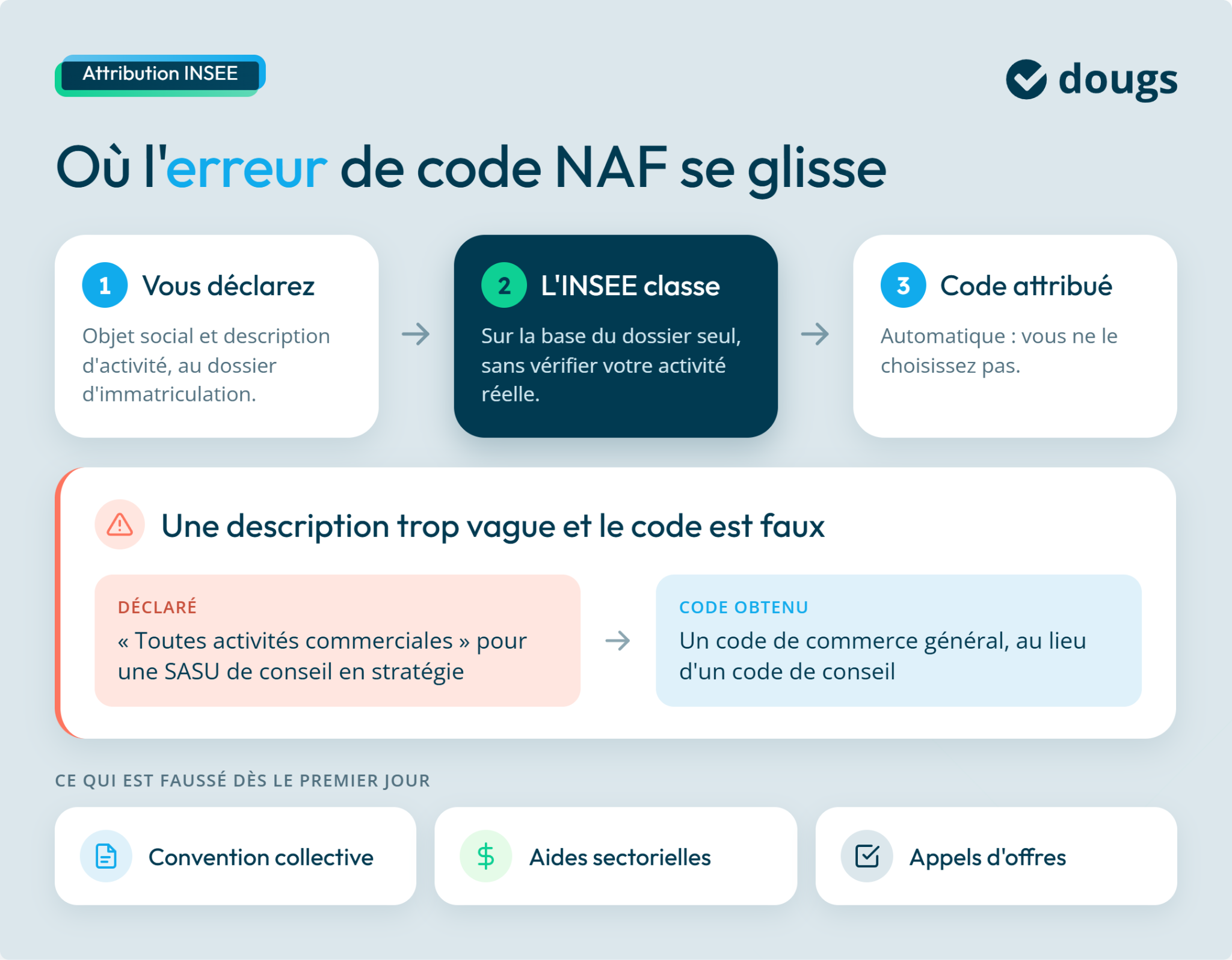 Infographie - Où l'erreur de code NAF se glisse