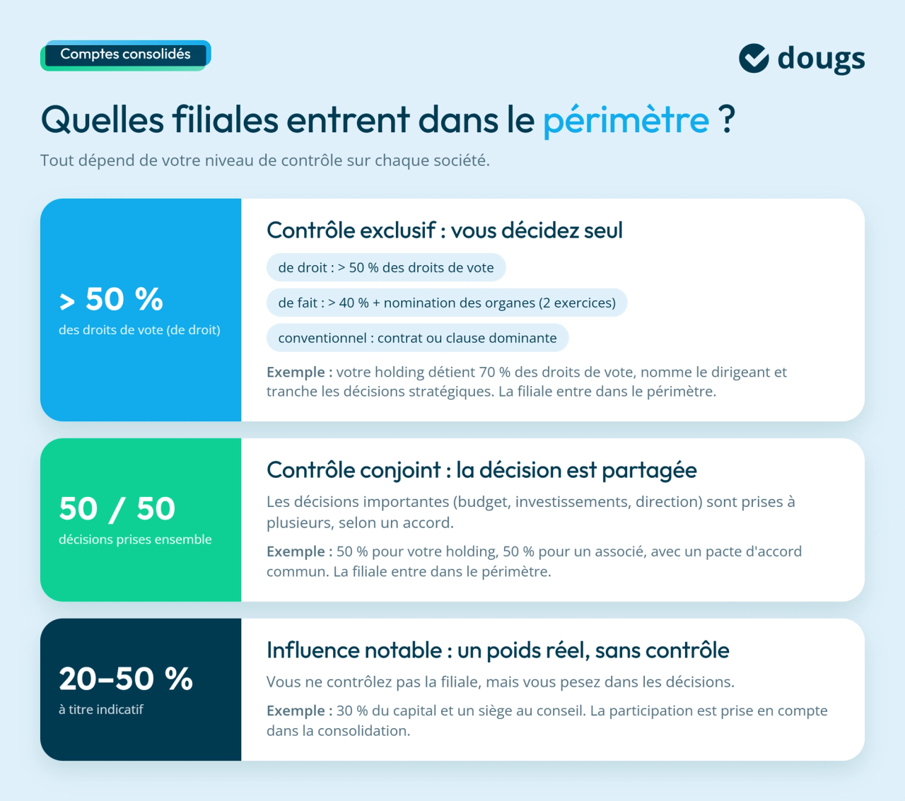 Infographie périmètre de consolidation