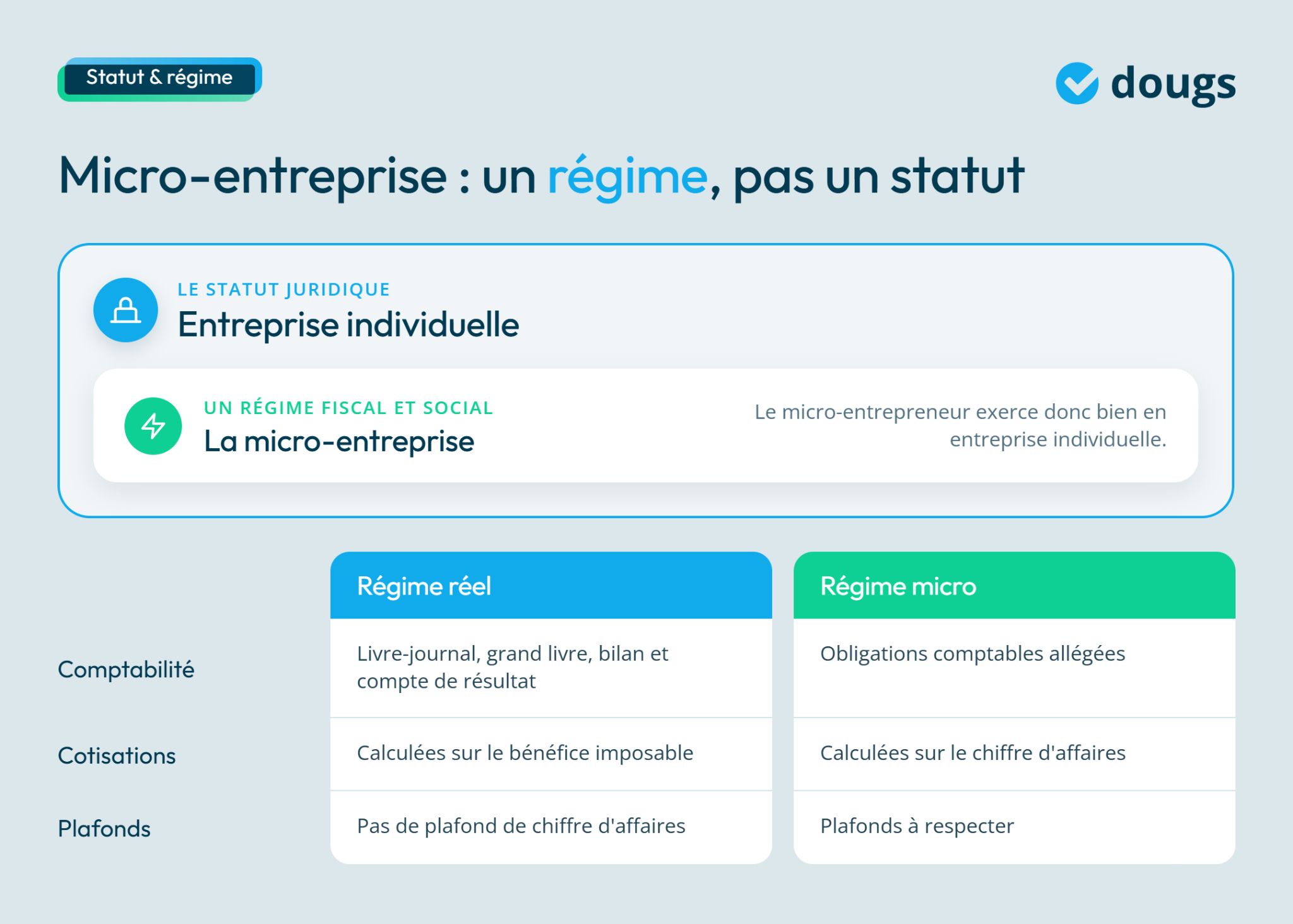 infographie sur le régime d'une EI