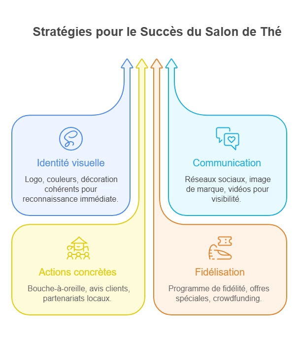 Infographie méthodes pour promouvoir un salon de thé