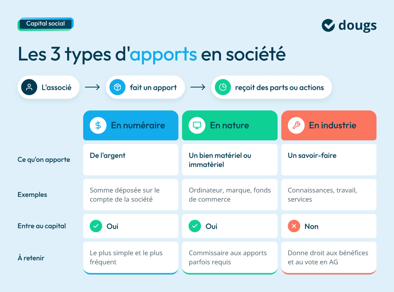 infographie : types d'apports