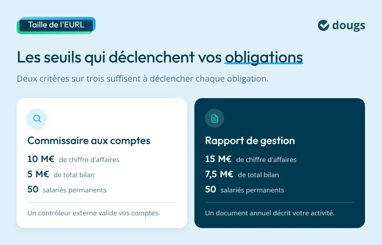 Infographie : Les seuils qui déclenchent vos obligations