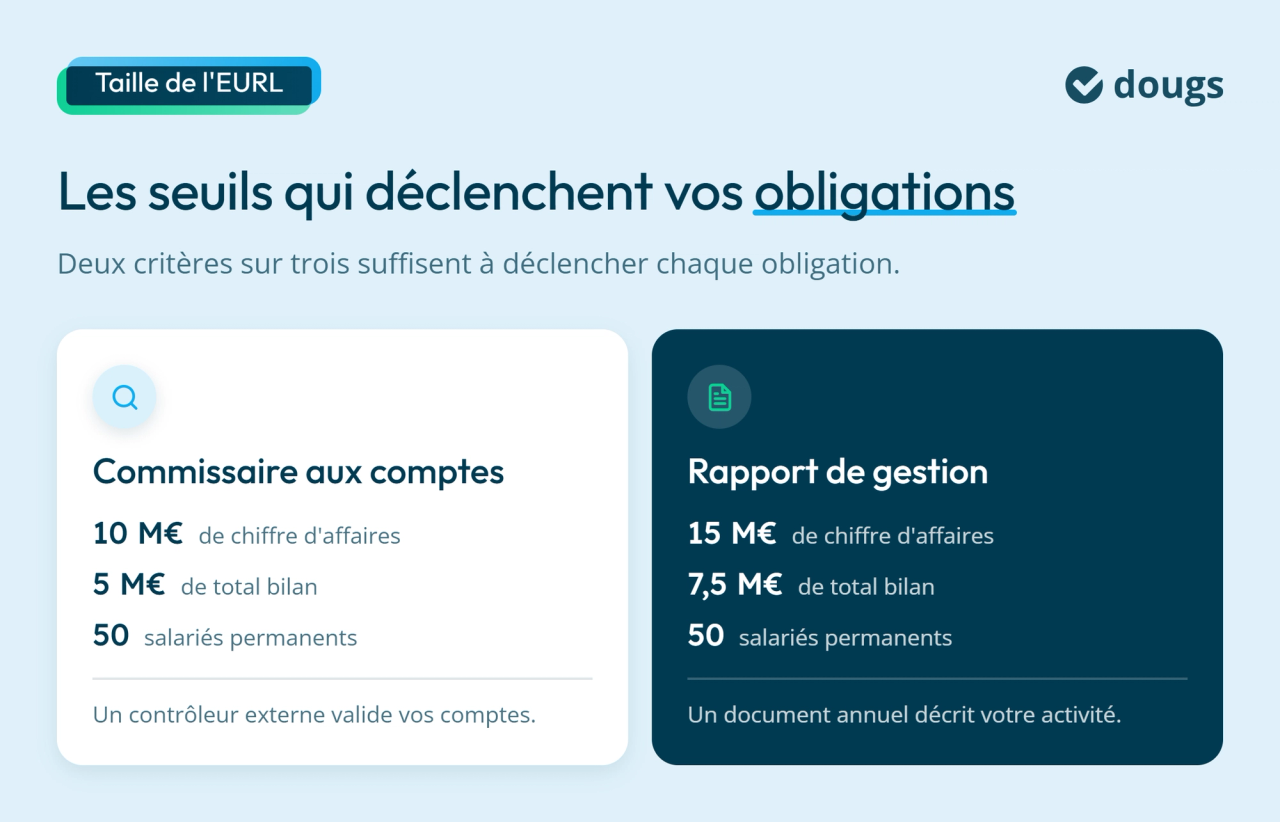 Infographie : Les seuils qui déclenchent vos obligations