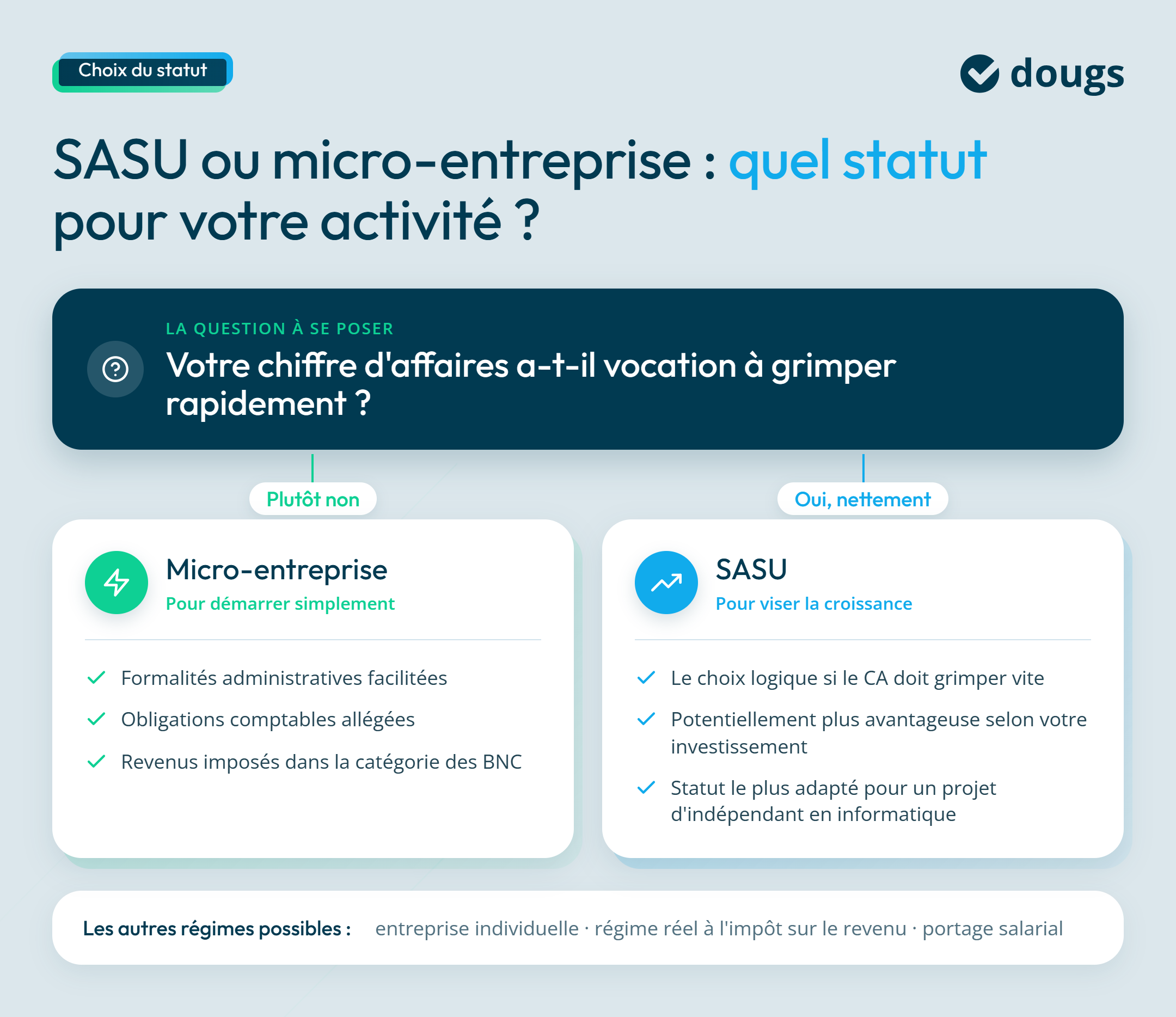 Comparatif entre SASU et micro-entreprise pour choisir le statut d’un freelance informatique selon l’évolution de son chiffre d’affaires.