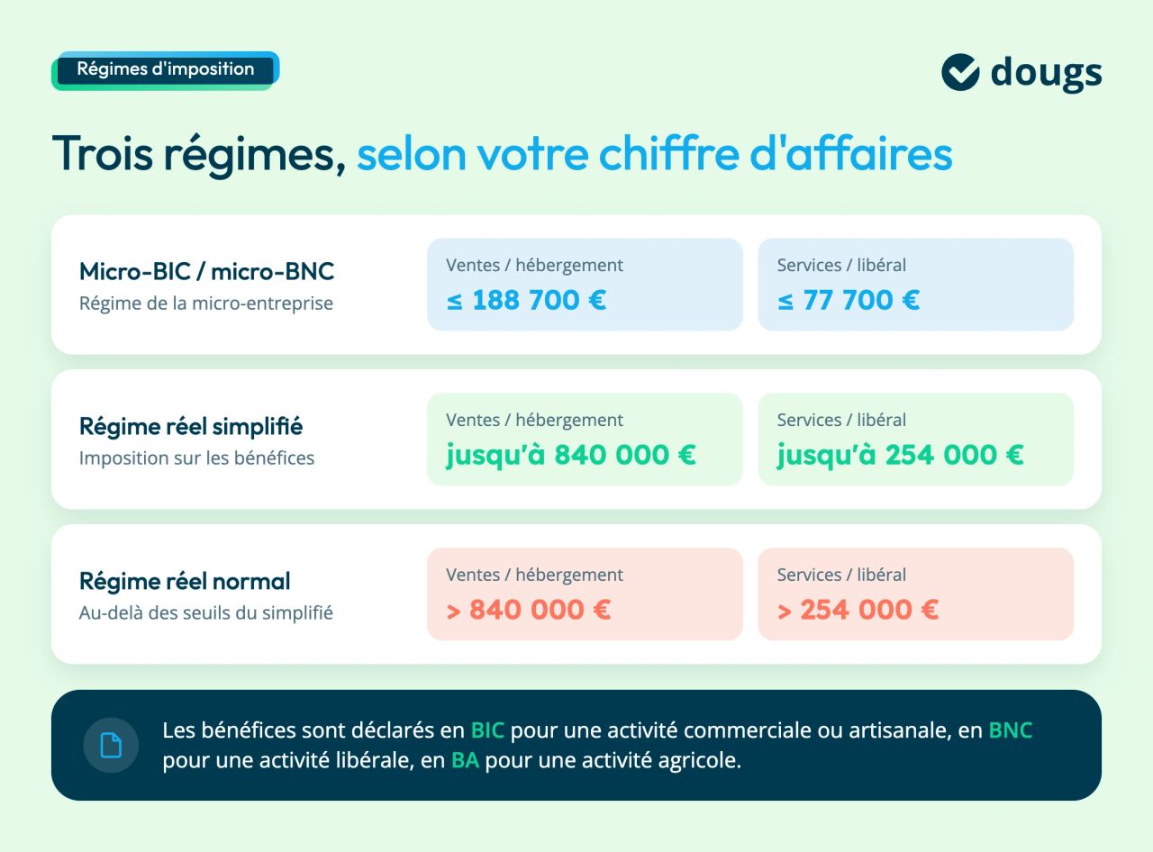 regimes impositions entreprise individuelle
