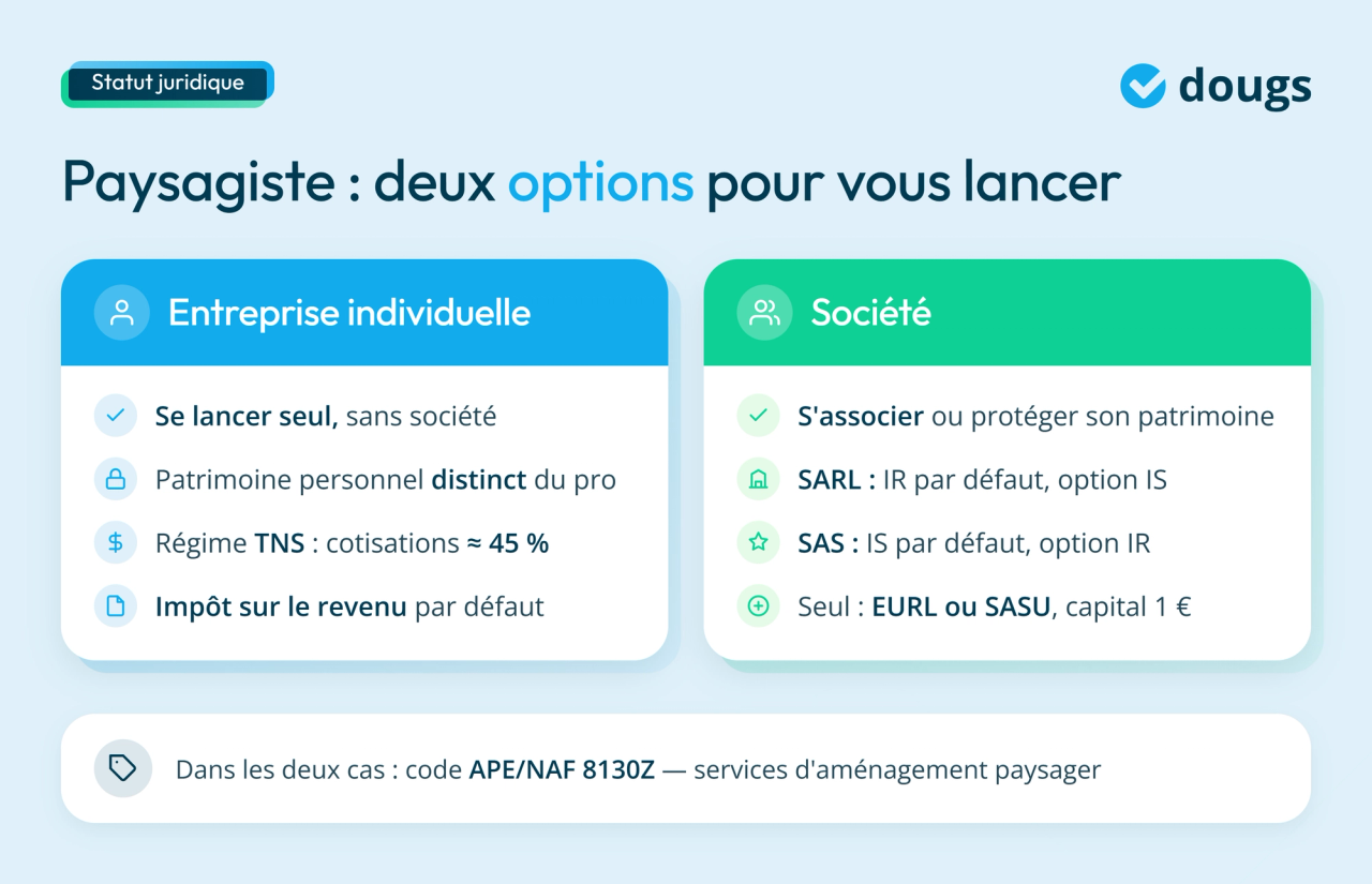 infographie sur les statuts juridiques