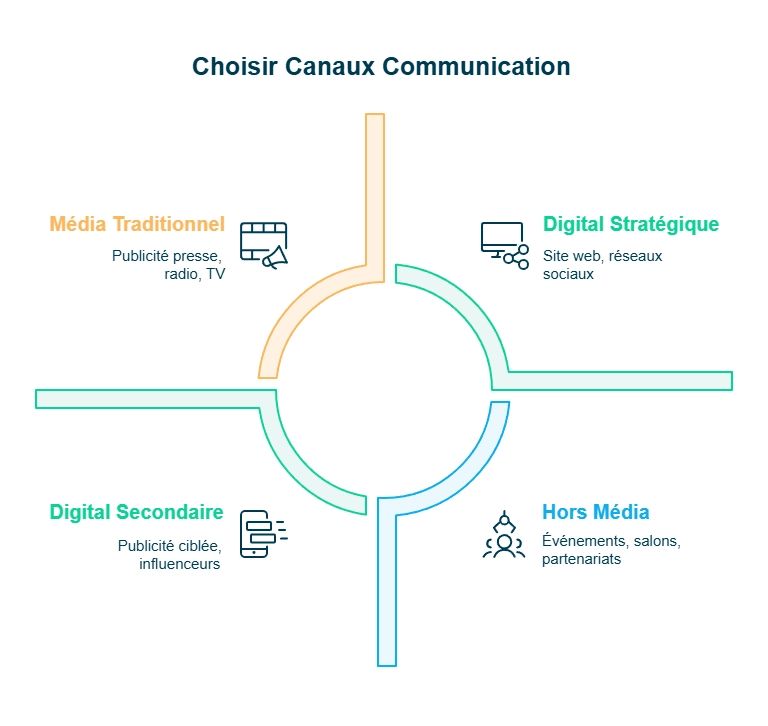 Infographie sur le choix de canaux de communication