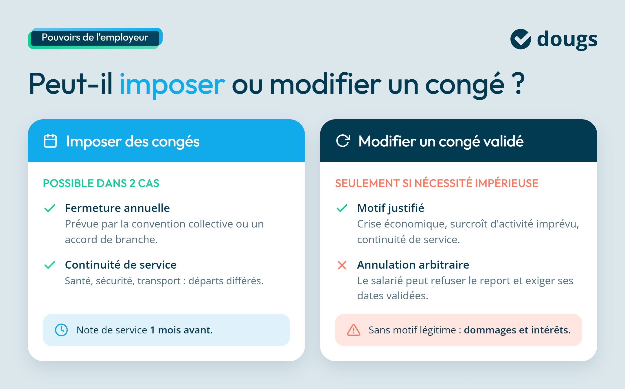 Pouvoirs de l'employeur