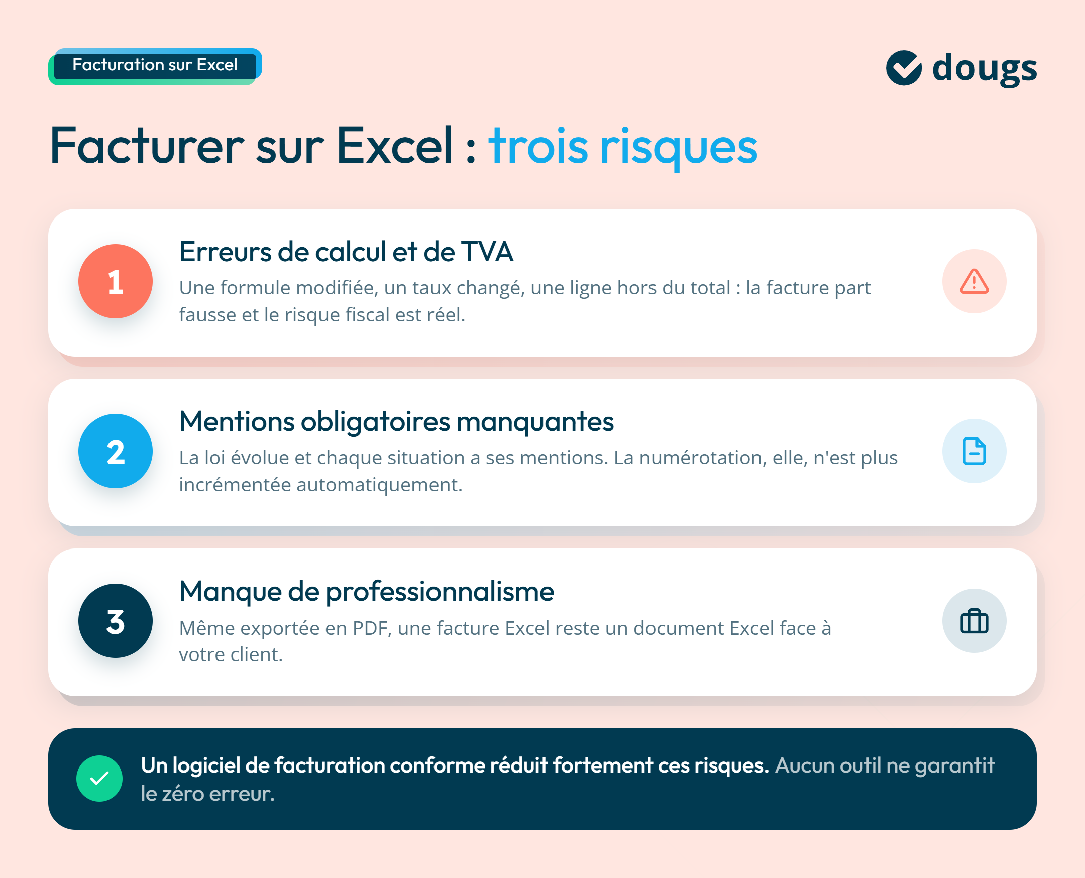 Infographie risques-facture-excel