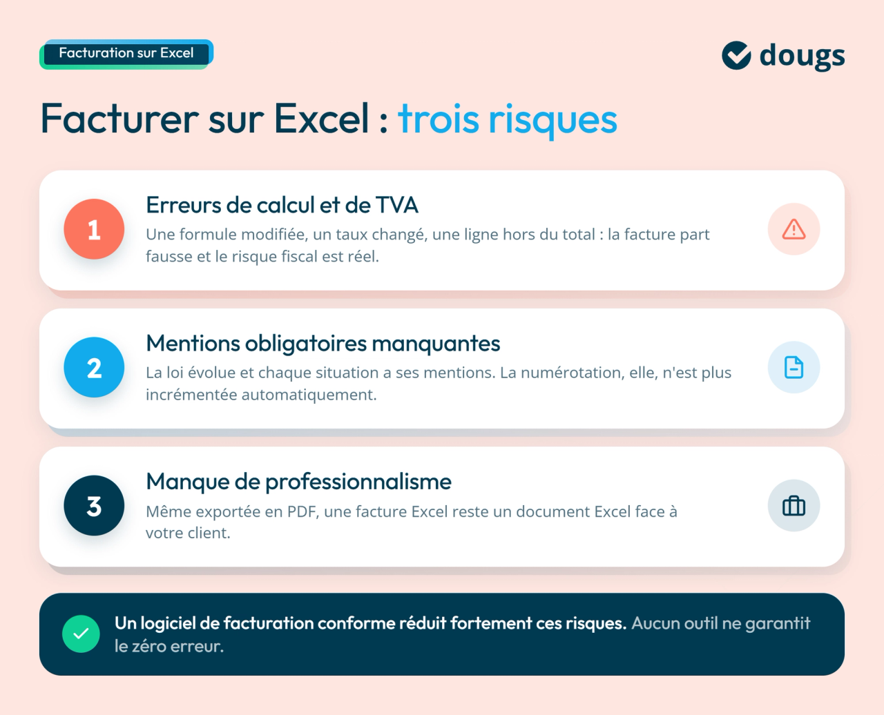 Infographie risques-facture-excel