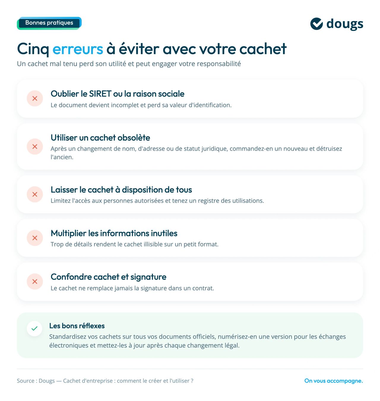 cachet d'entreprise : erreurs courantes à éviter