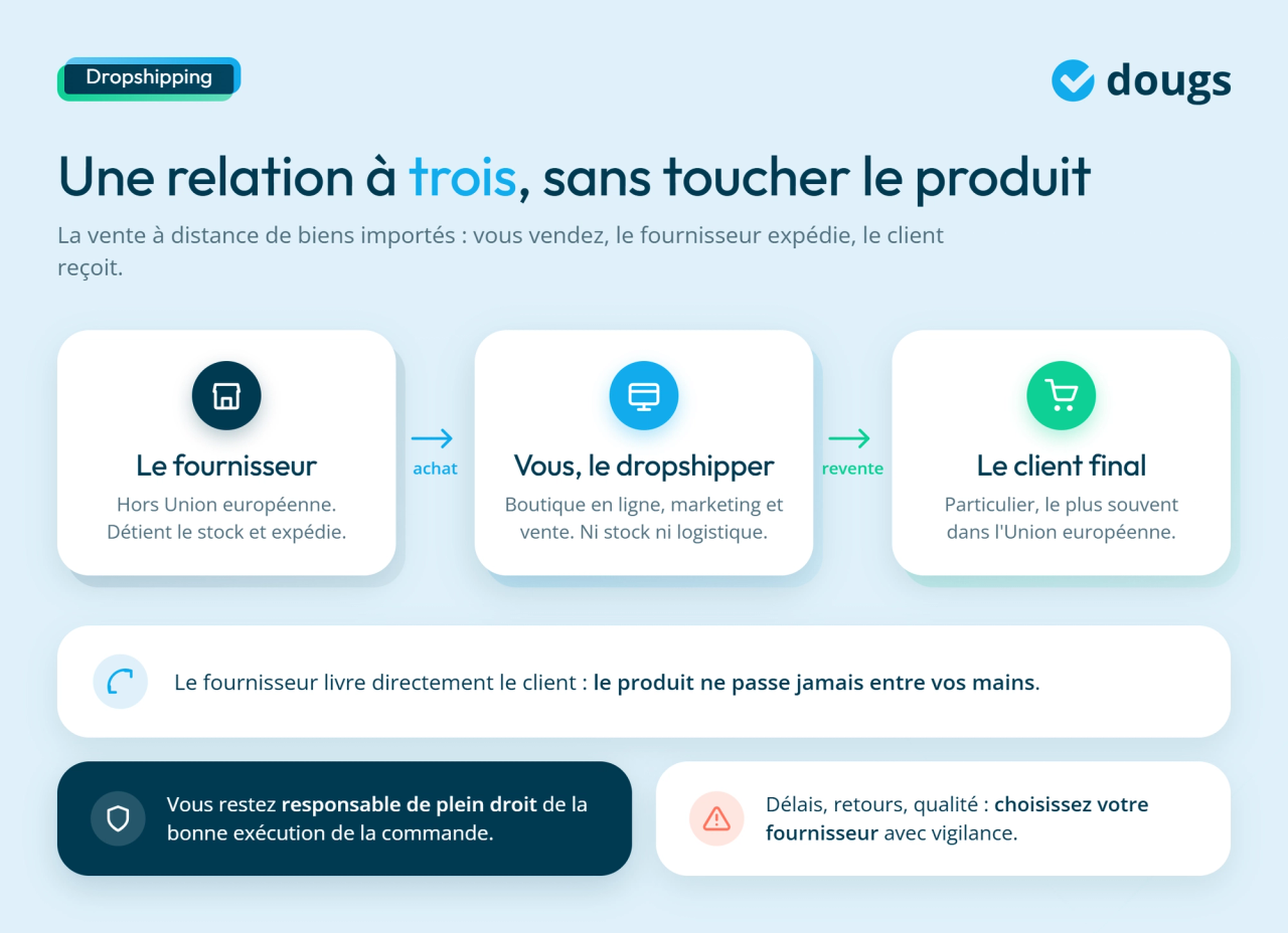 Infographie Fonctionnement dropshipping