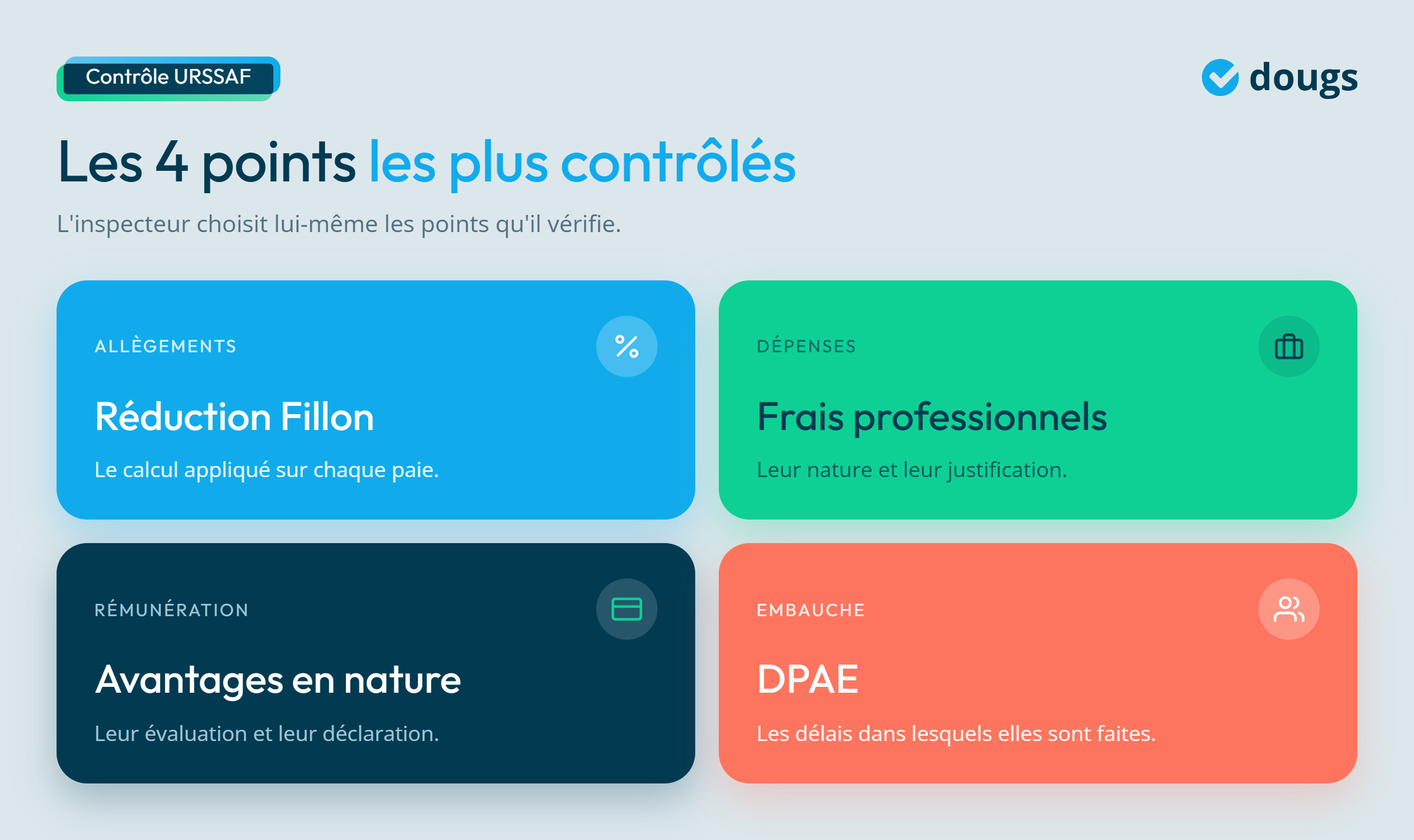 Infographie - Les 4 points les plus contrôlés