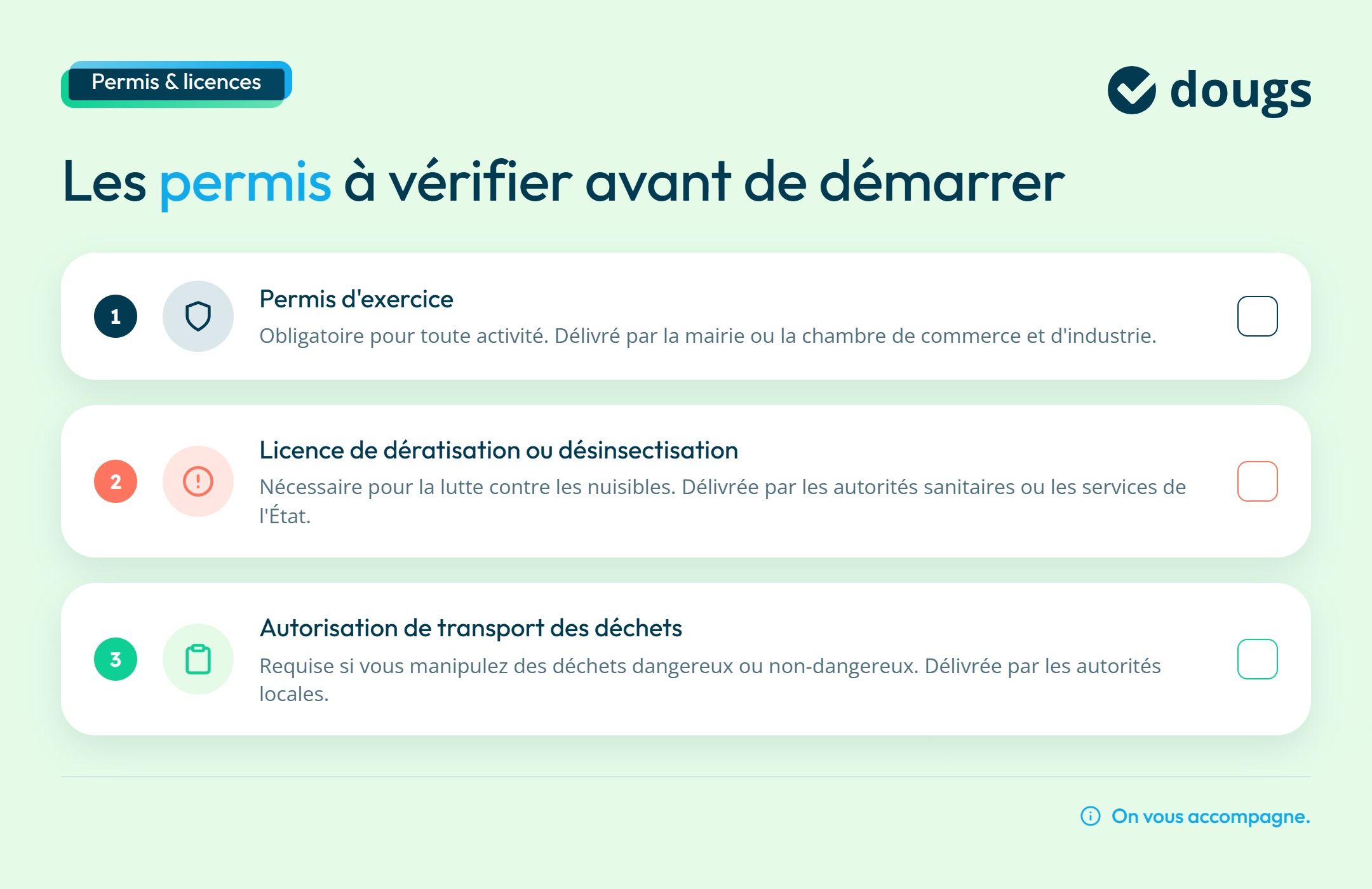 Infographie Checklist-permis-licences-nettoyage