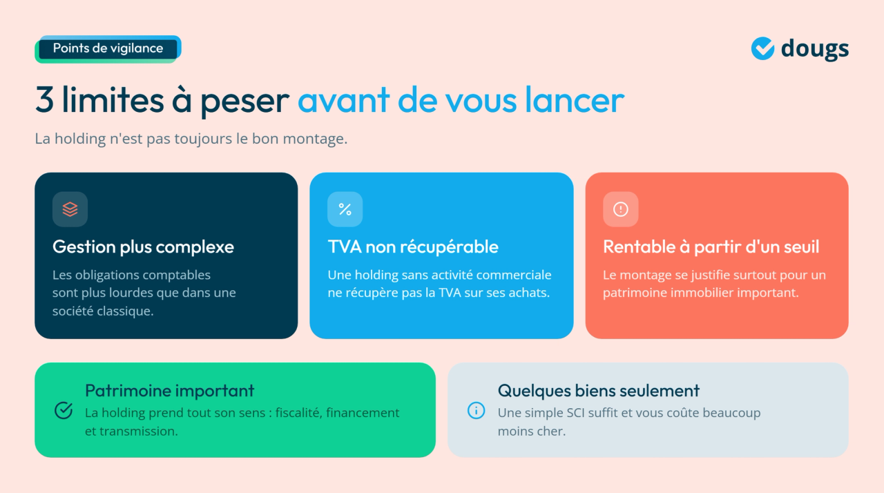 Infographie - Les limites de la holding immobilière