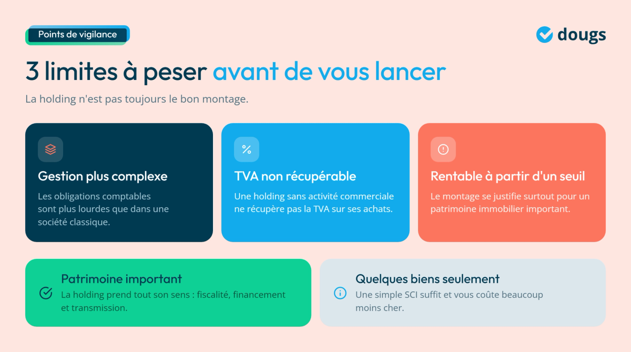 Infographie - Les limites de la holding immobilière