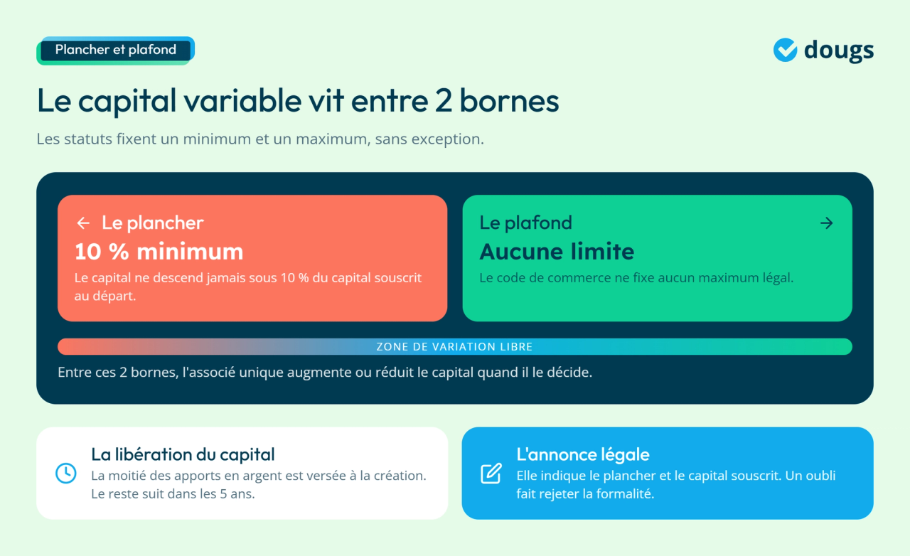 Infographie - Le capital variable vit entre 2 bornes