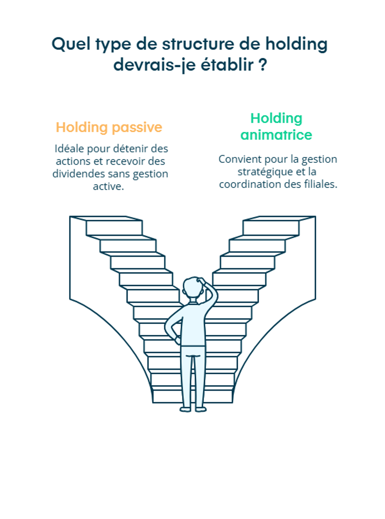 Infographie sur les structures d'une holding