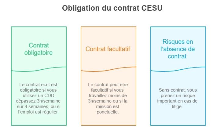 infographie obligation du contrat CESU