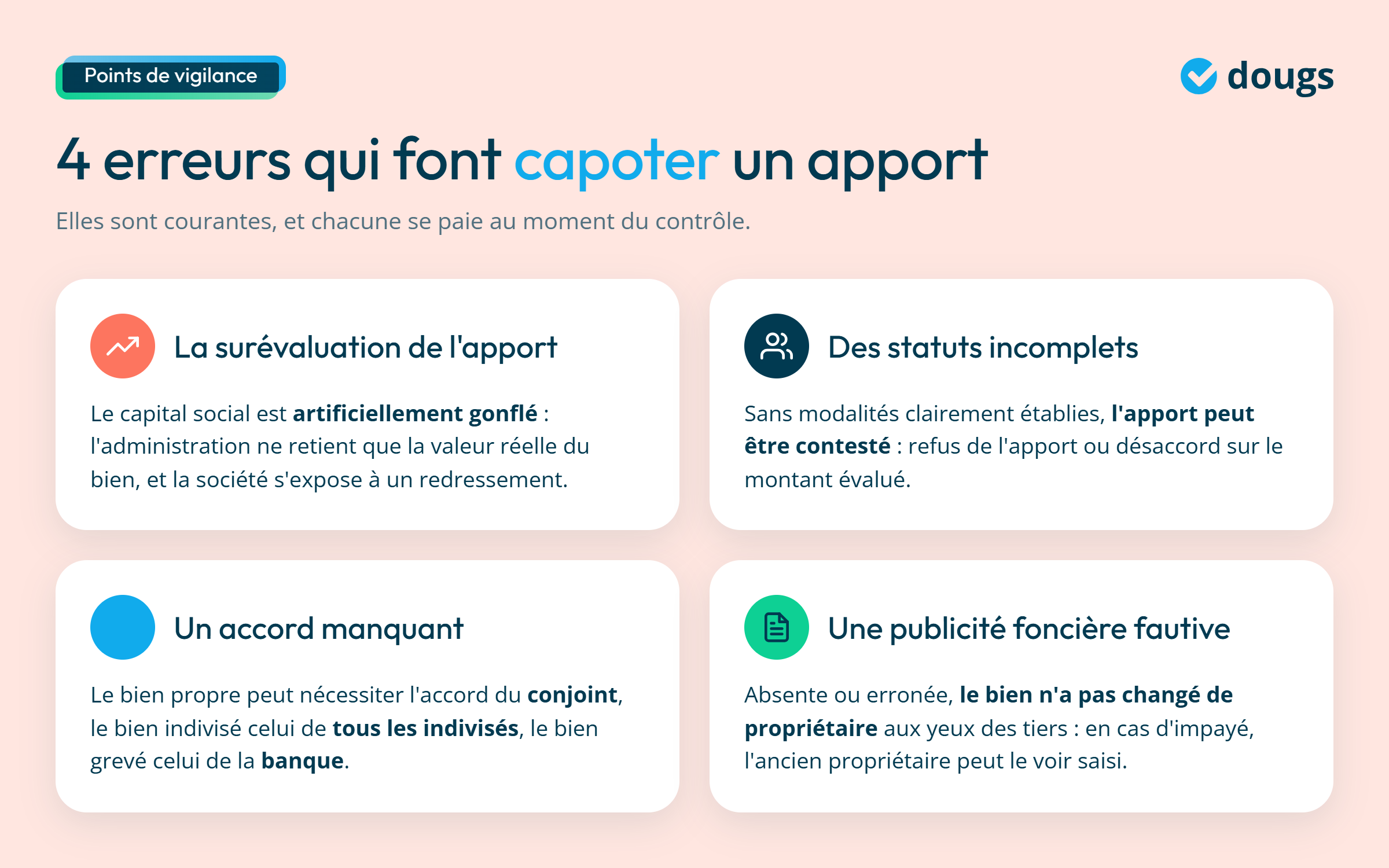 Infographie - 4 erreurs qui font capoter un apport