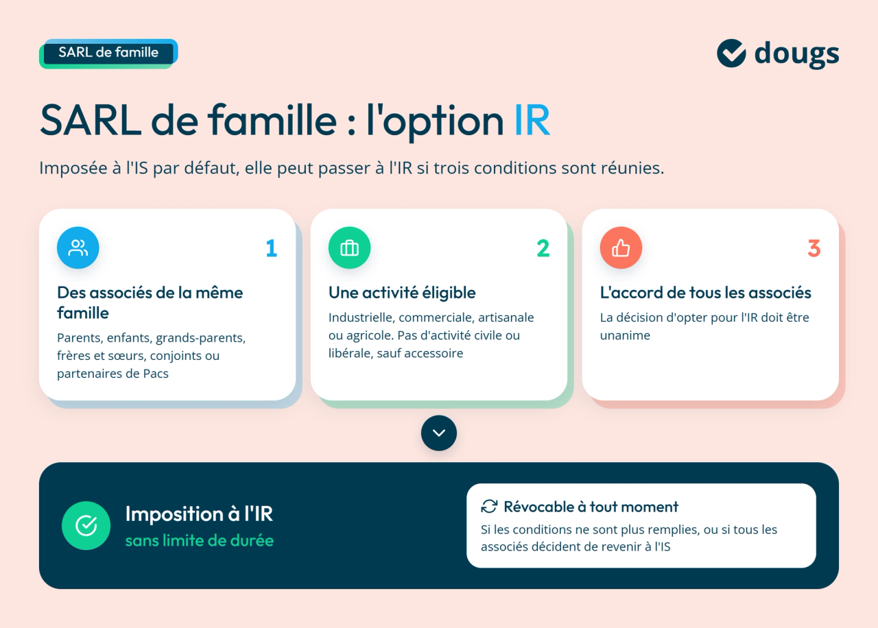 Les particularités de la SARL de famille à l'IR