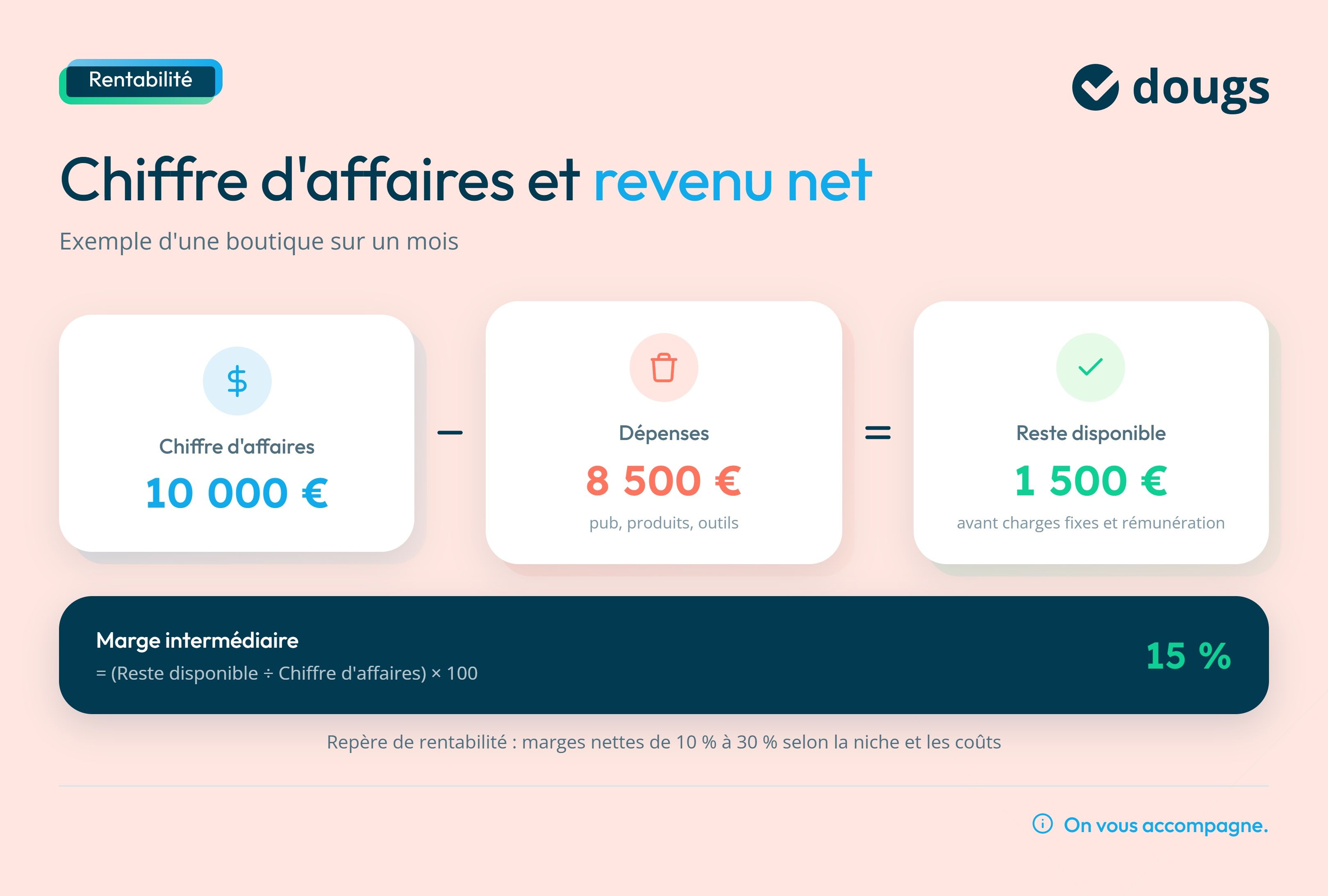 Infographie Chiffre d’affaires et revenu net