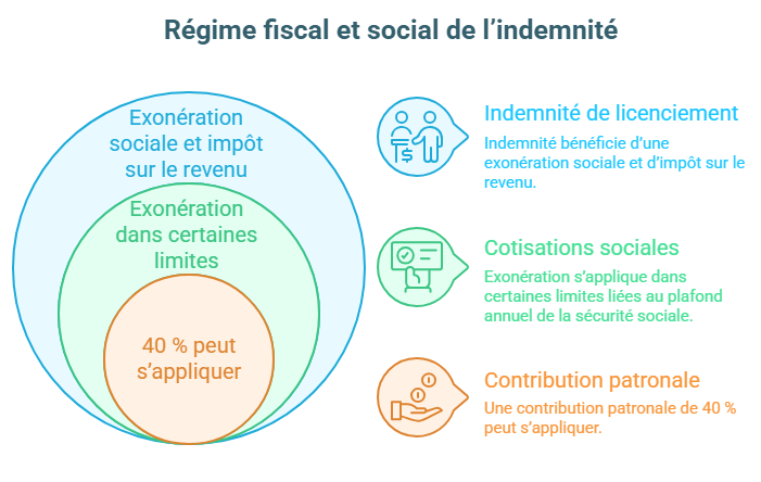 infographie régime fiscal et social de l'indemnité