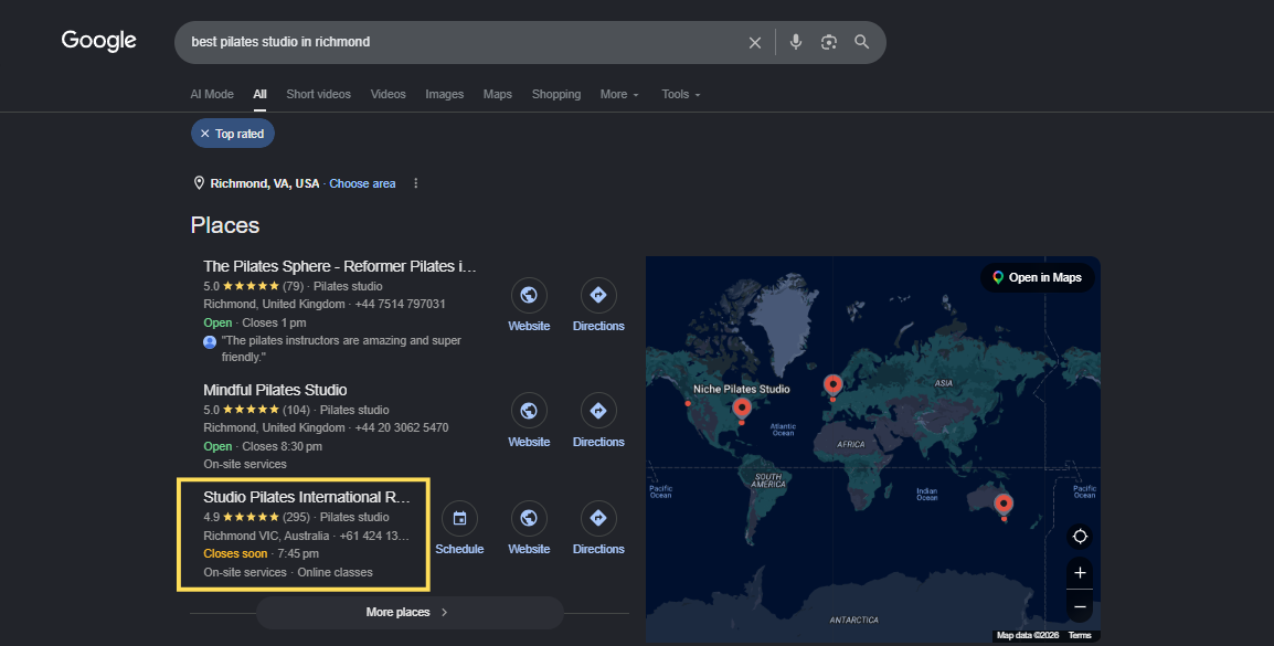 Google My Business Listing