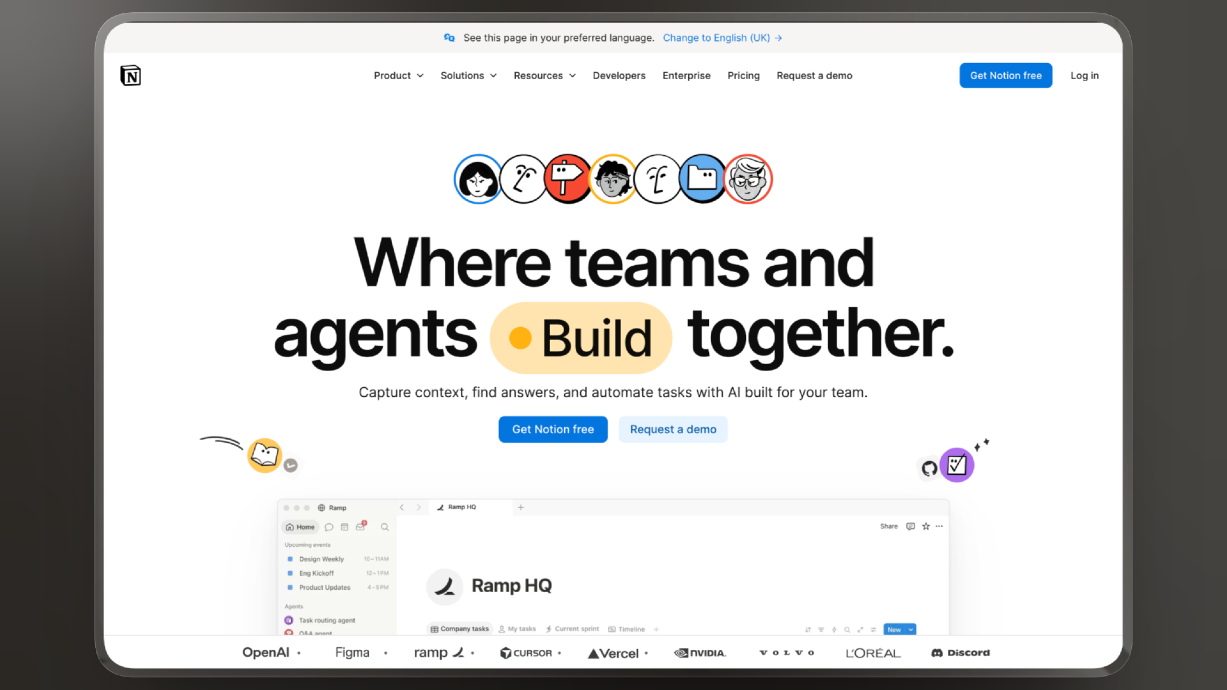 Notion Home Screen