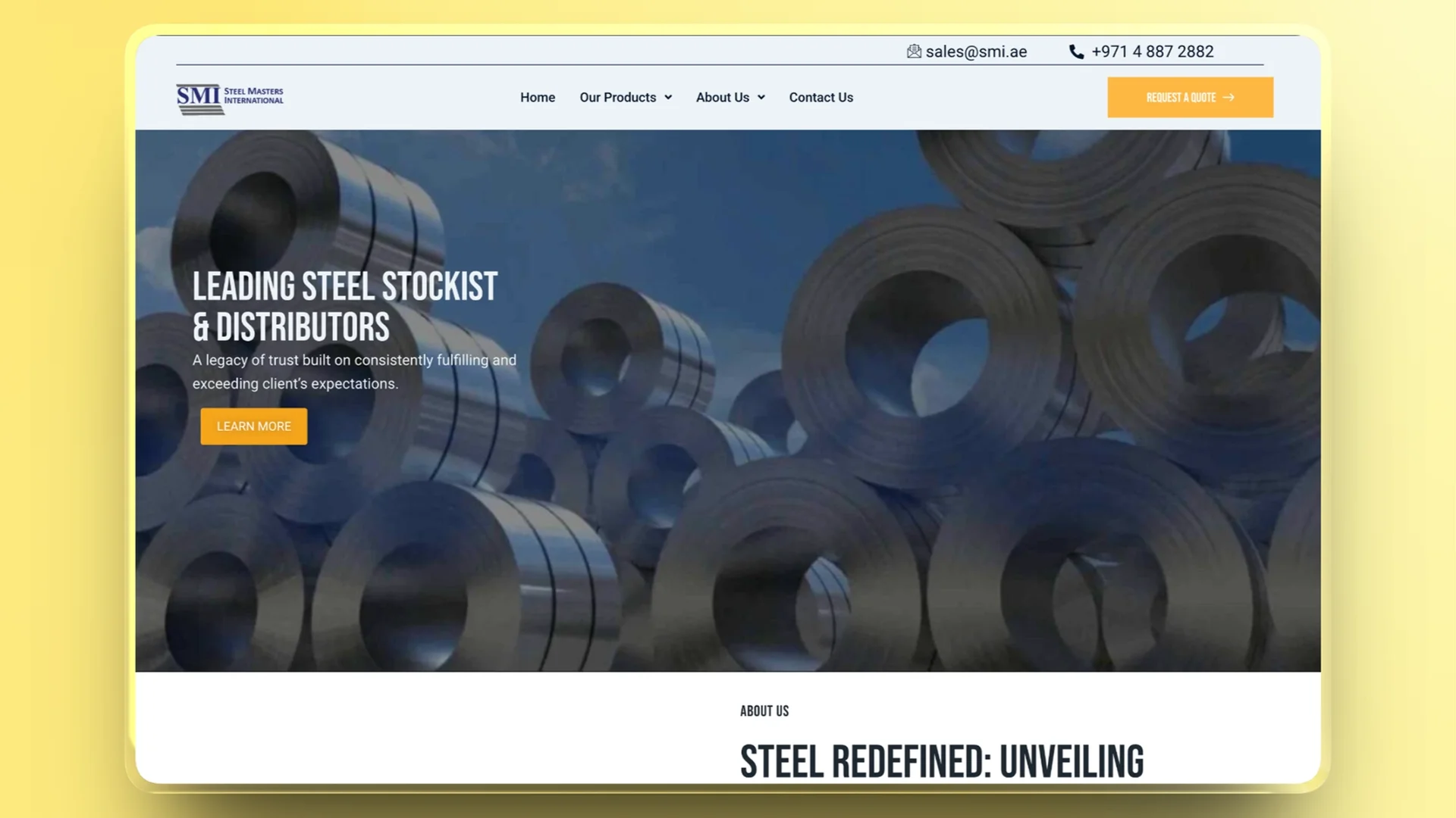Steel Masters Home Screen