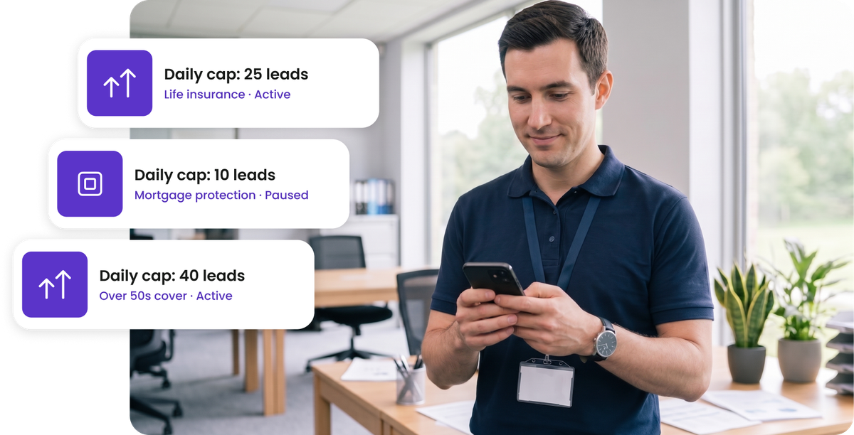 Lead quality dashboard showing verified enquiries