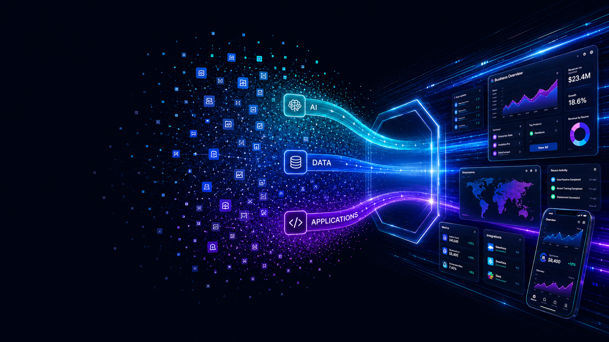 Futuristic technology hero background image 