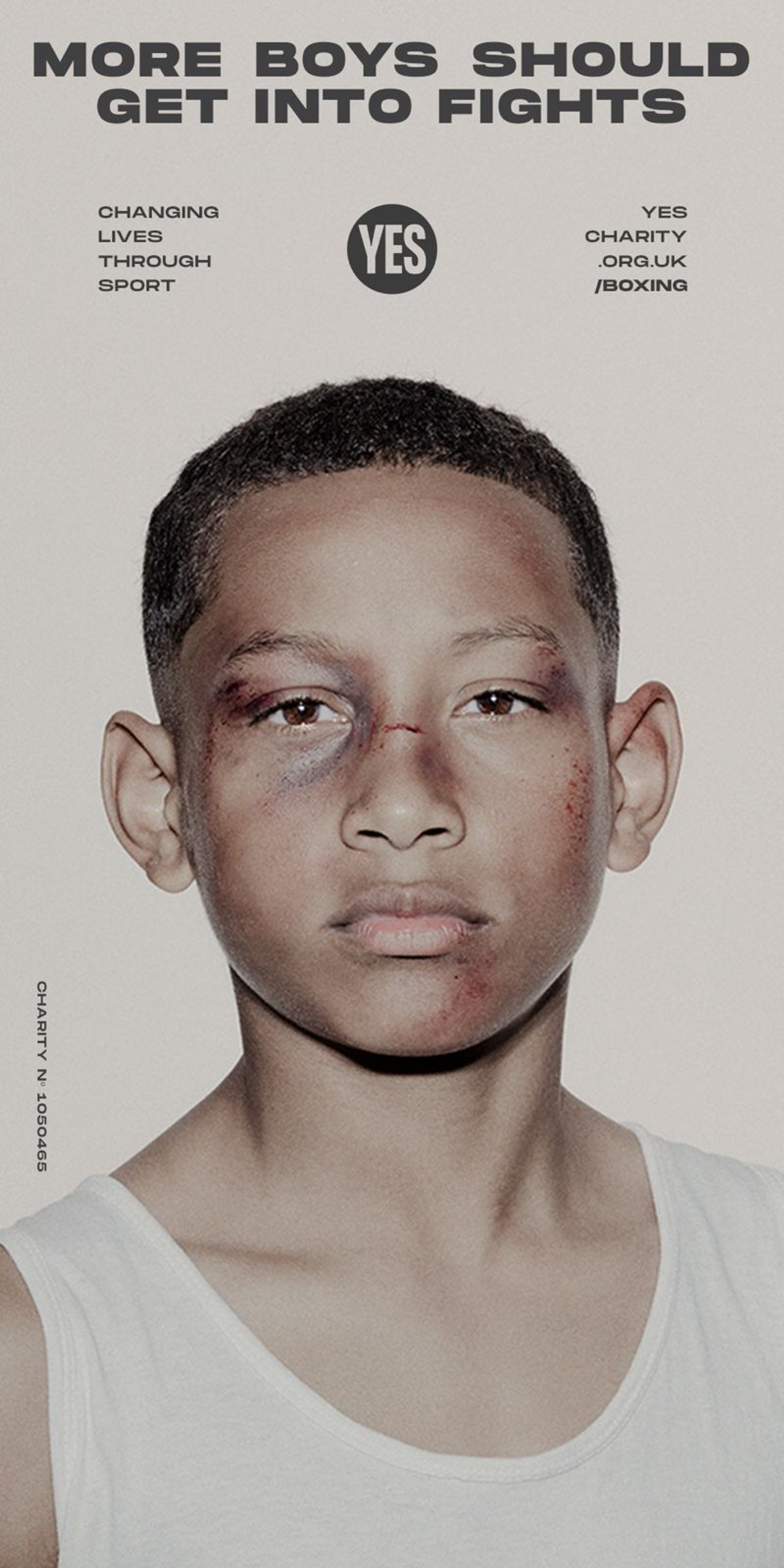 YES! charity portrait of young boy boxer close-up for More Boys Should Get Into Fights