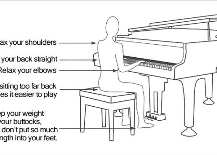 Piano Bench, Stand, and Posture Setup