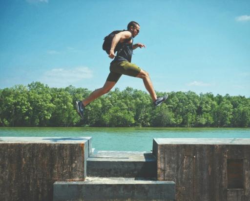 man jumping - Active Calories vs Total Calories