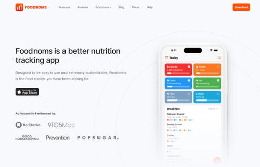 FoodNoms - Best Free Calorie And Macro Tracker