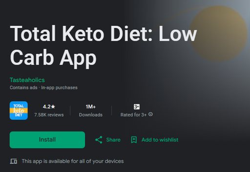 Total Keto Diet - Carb Counting Apps