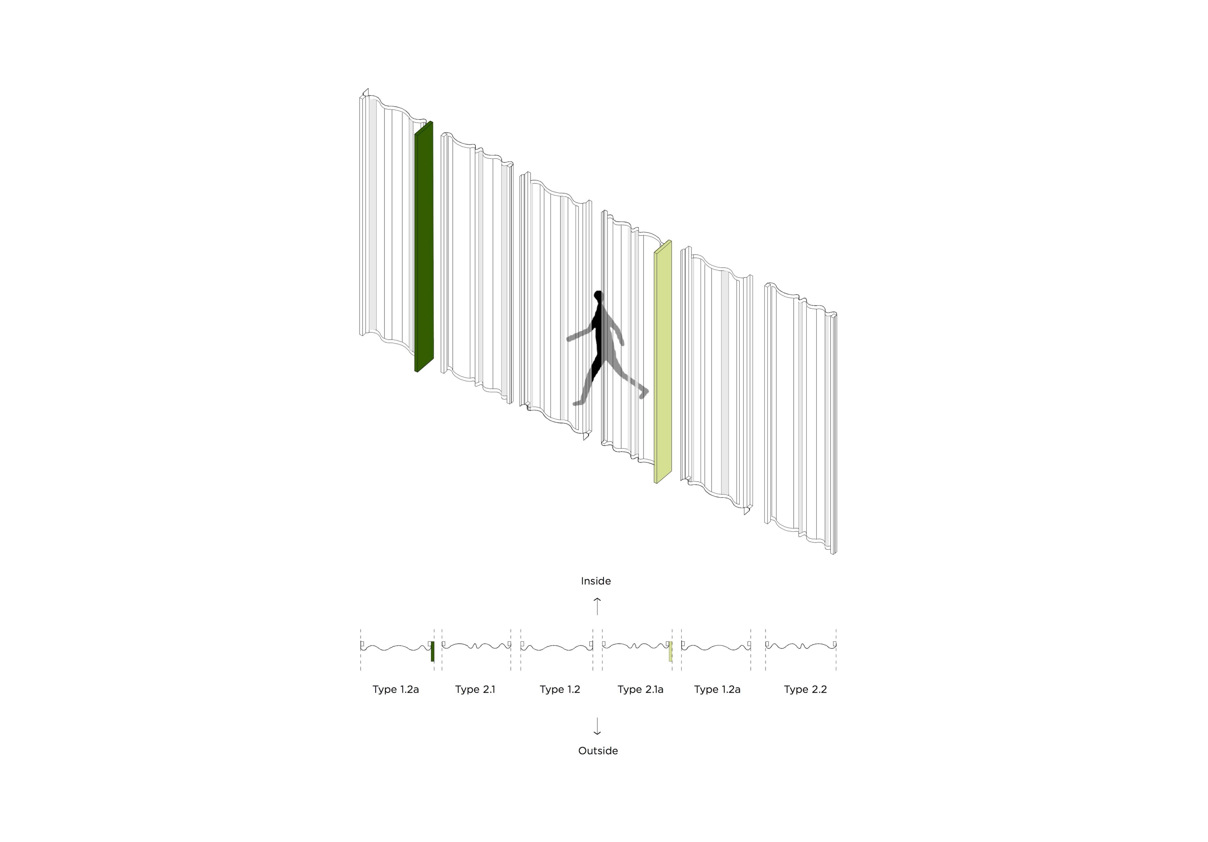 Facade study diagrams for Trinity Grammar School.