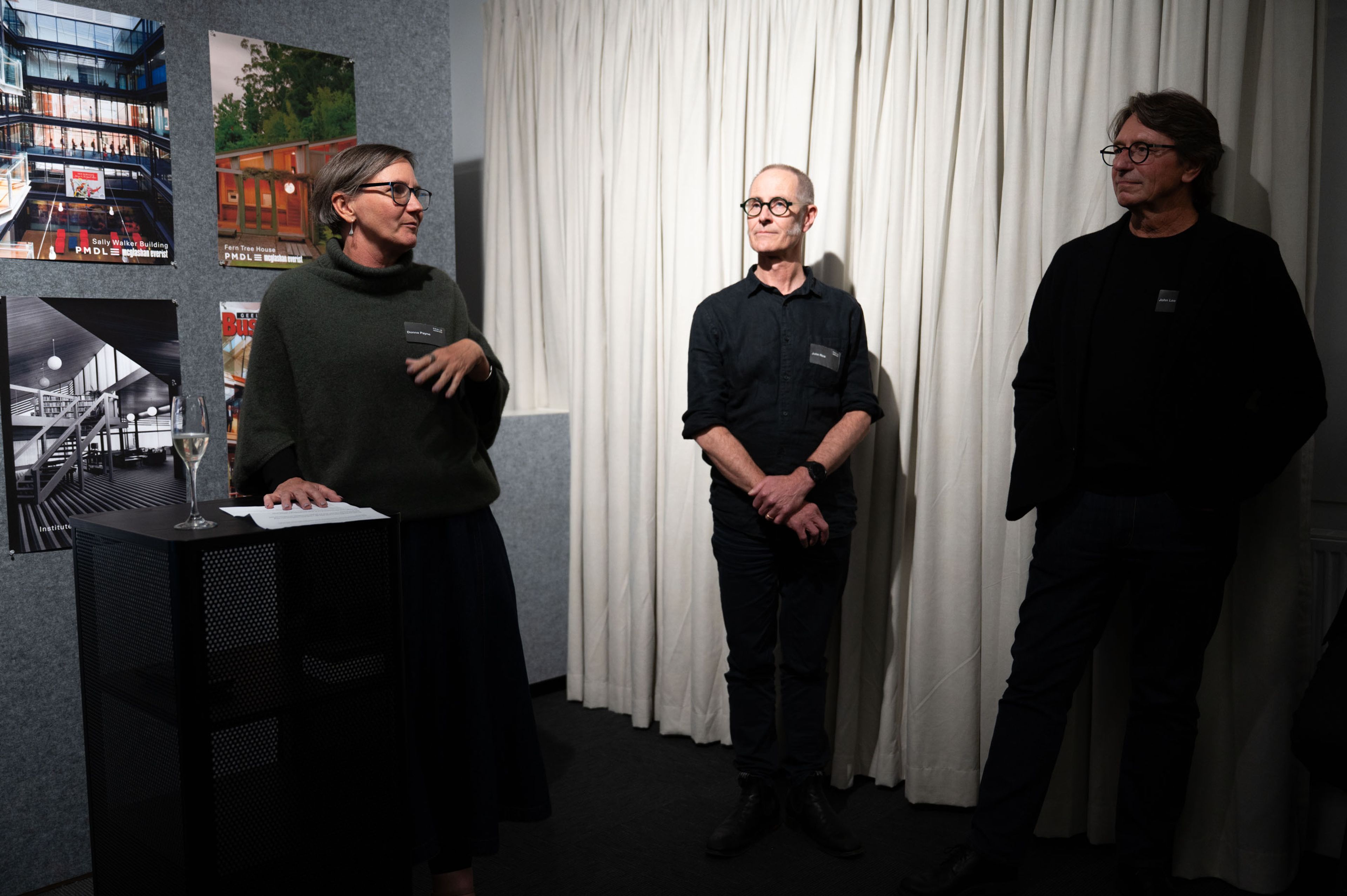 Speech of Donna Payne with John Rice and Geoff Saunders at PMDL McGlashan Everist event.