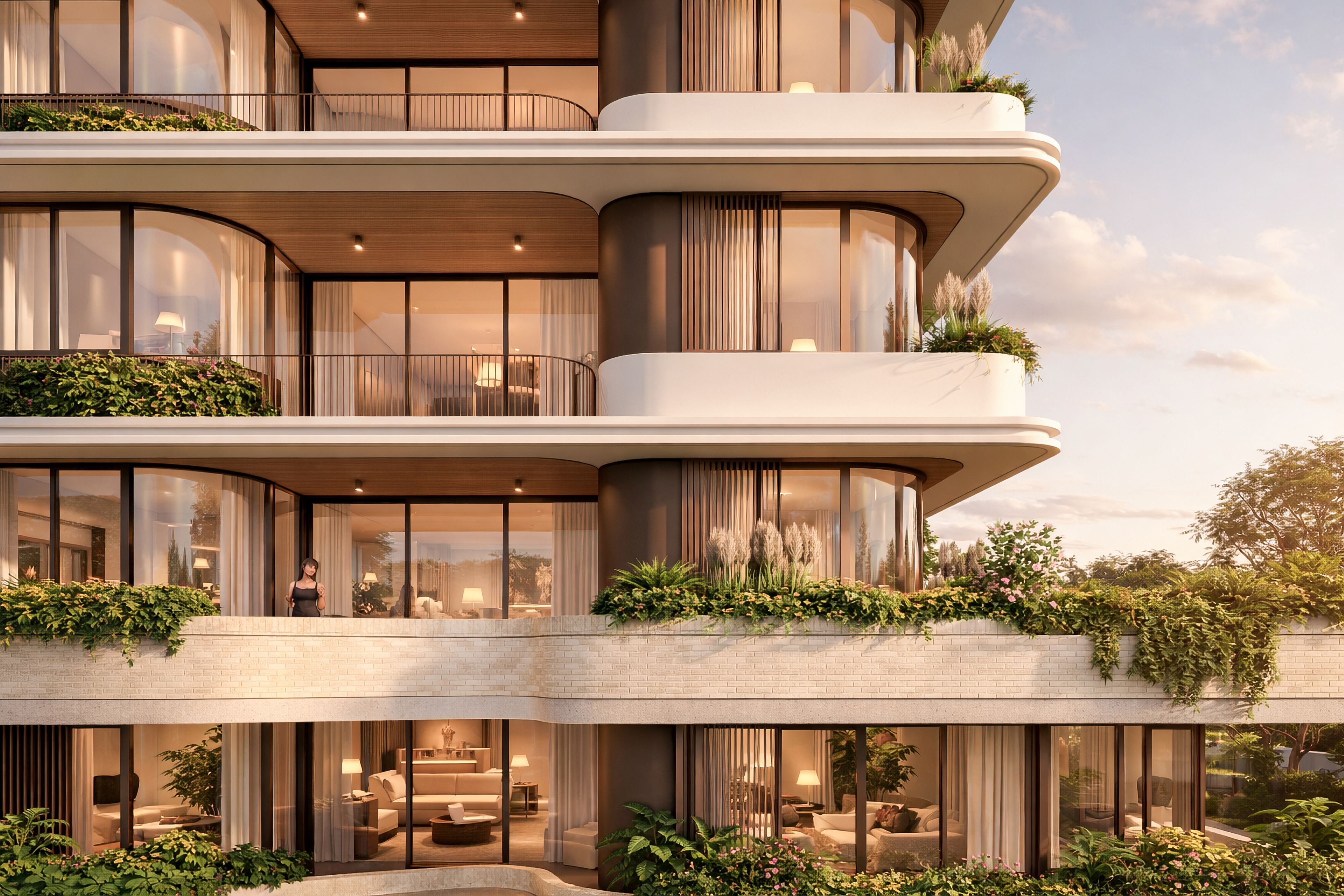 Exterior render of McIntosh & Werona Apartments.