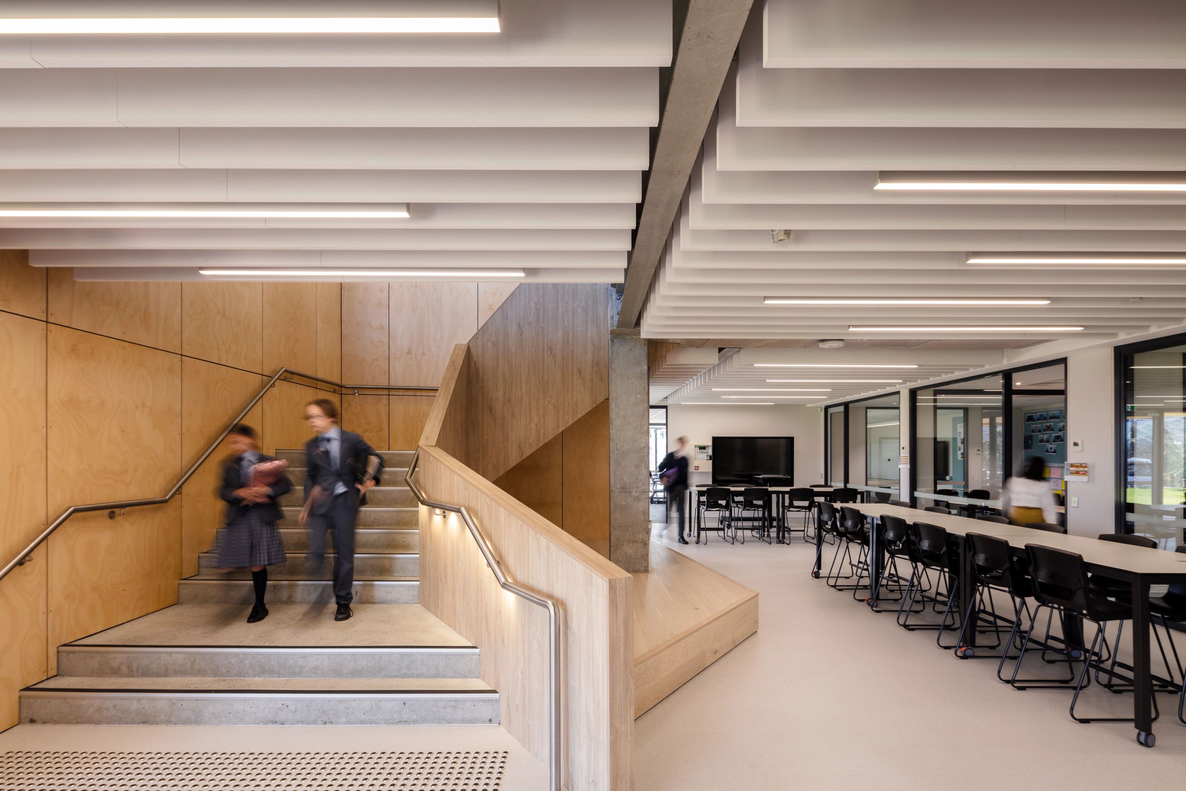 An interior shot of Block M at the Illawarra Grammar School.