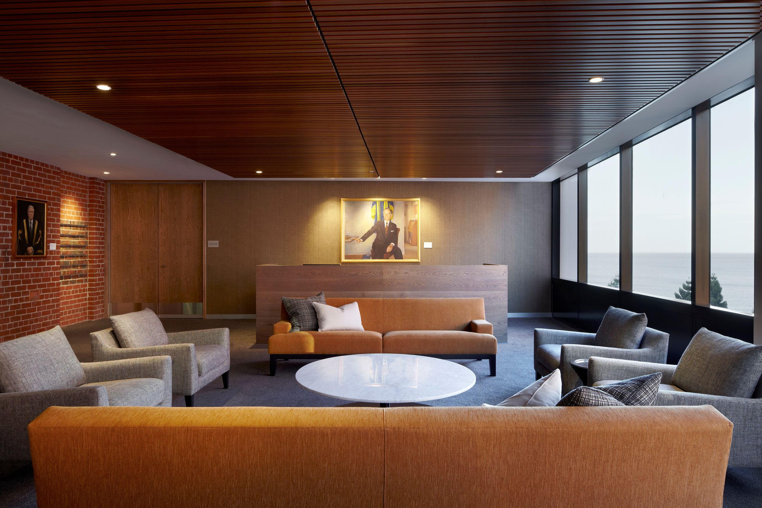 An interior shot of The Chancellery at Deakin University.