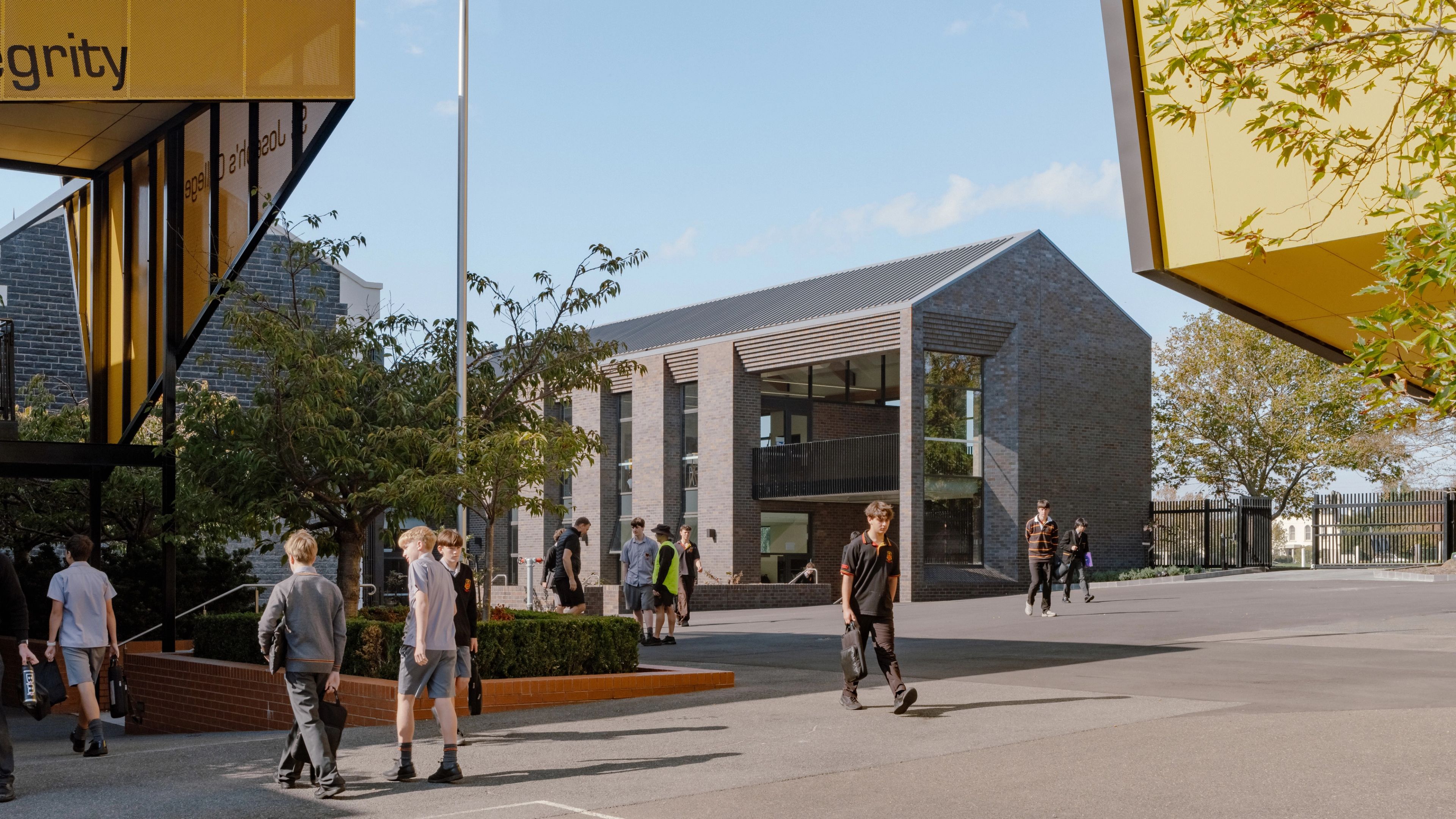 Front entrance of the Arts and Learning Precinct at St Joseph's College.