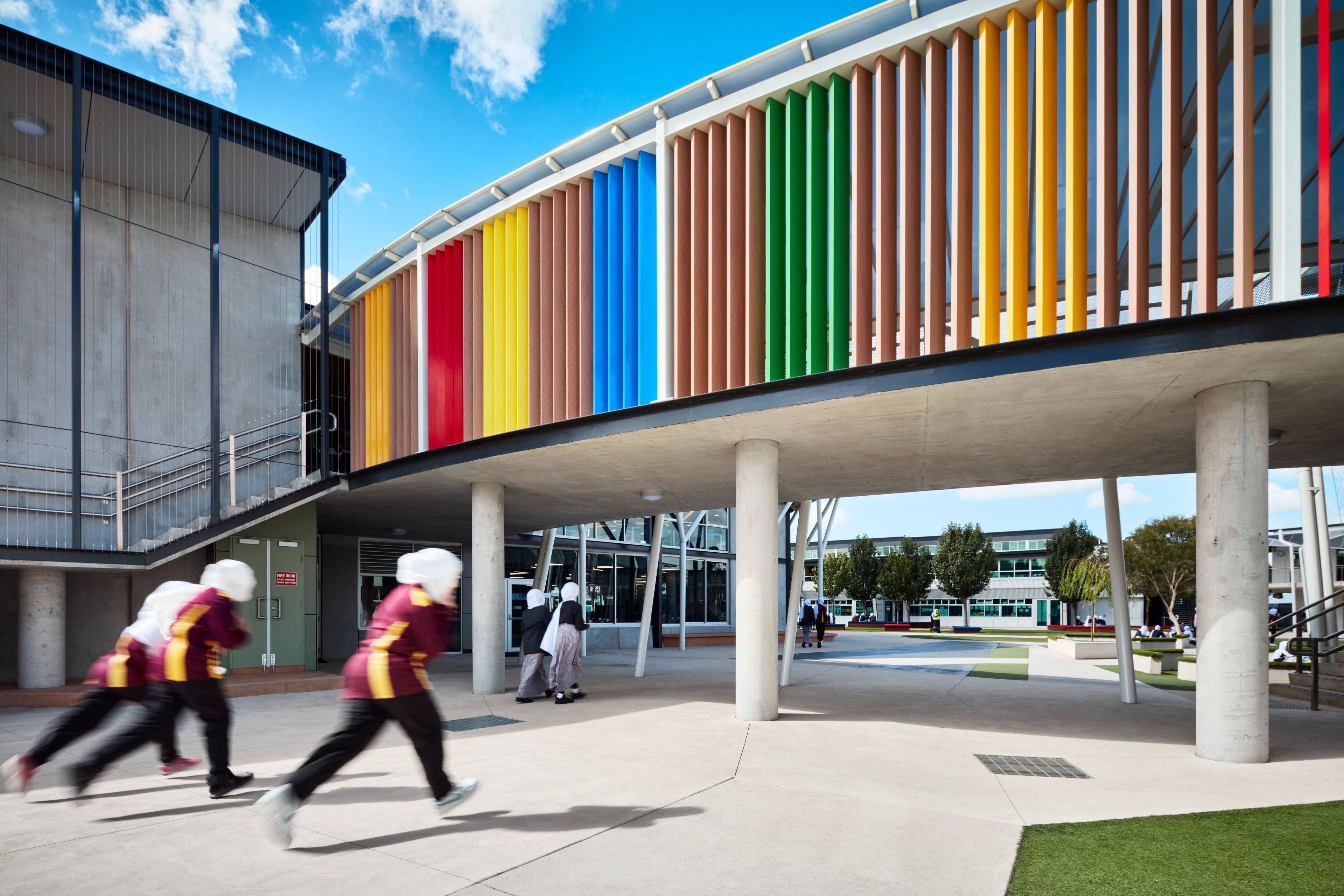 An exterior shot of the Canteen & Library at the Islamic College of Melbourne.