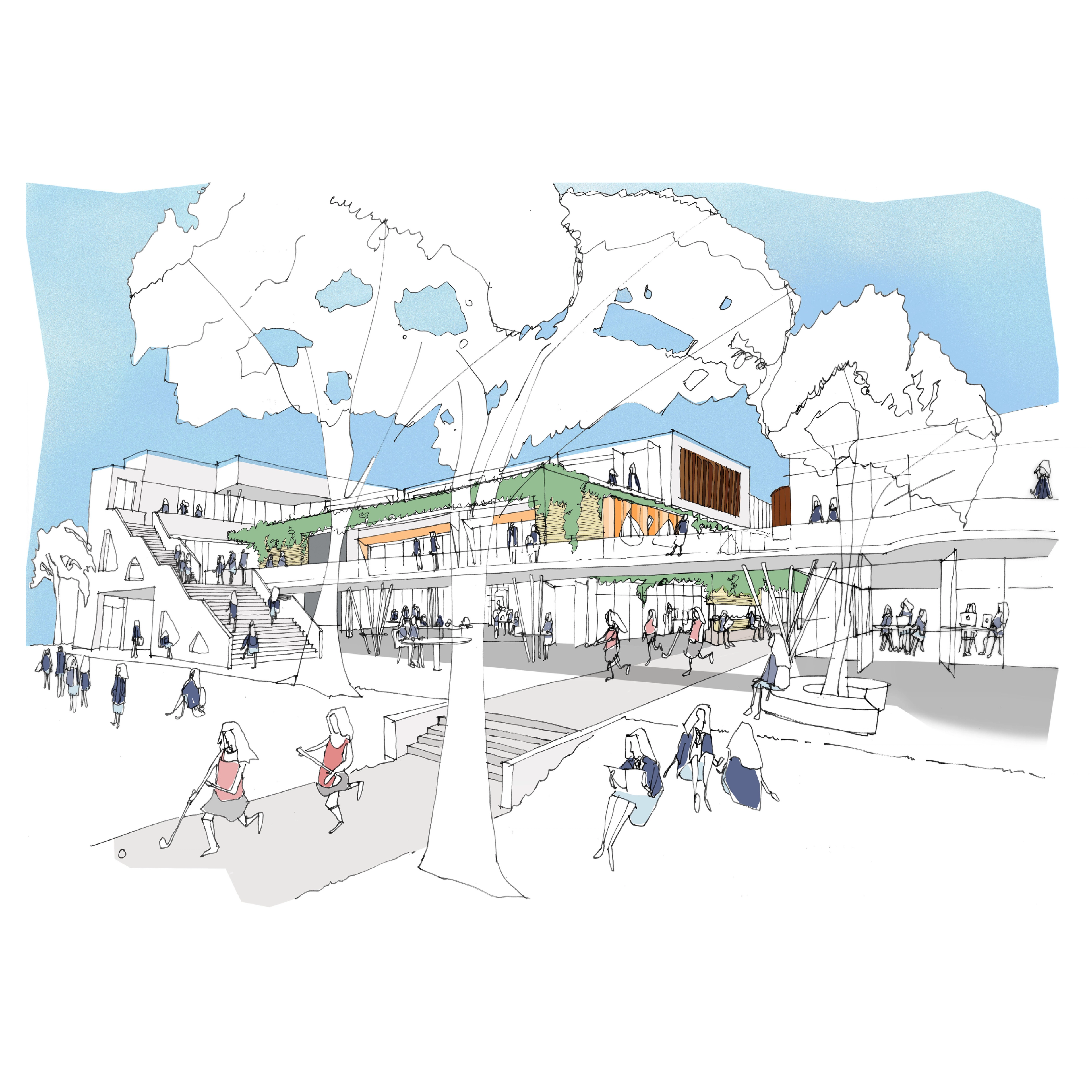 PMDL, exterior sketch of a school